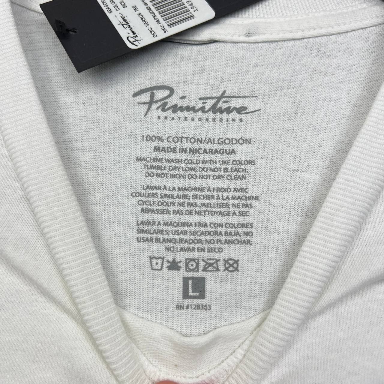 Primitive Primitive Skateboarding Shirt Men Large White Crew Neck New Size US L / EU 52-54 / 3 - 6 Thumbnail