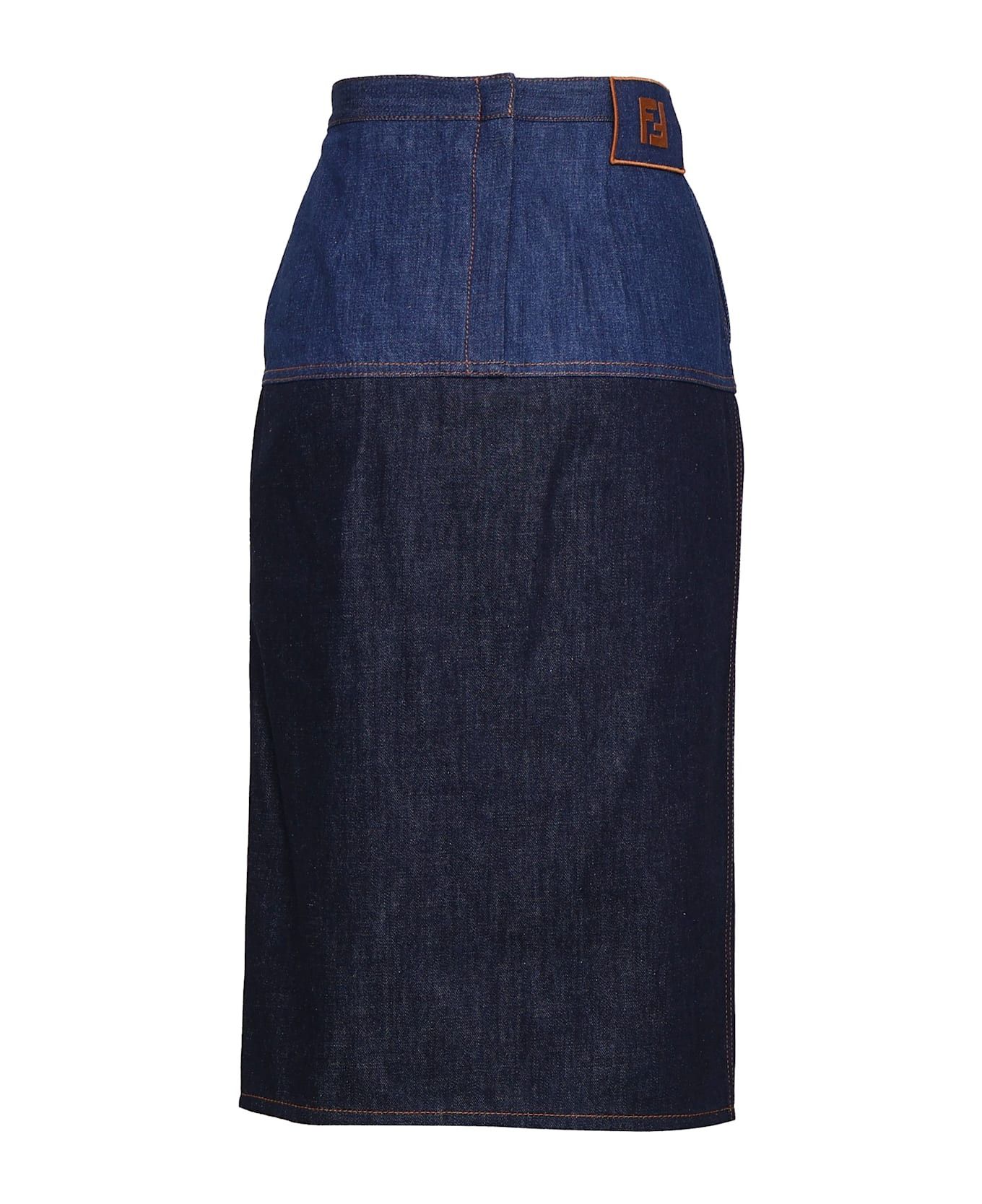 o1s1wg111225 Jeans Skirt in Blue