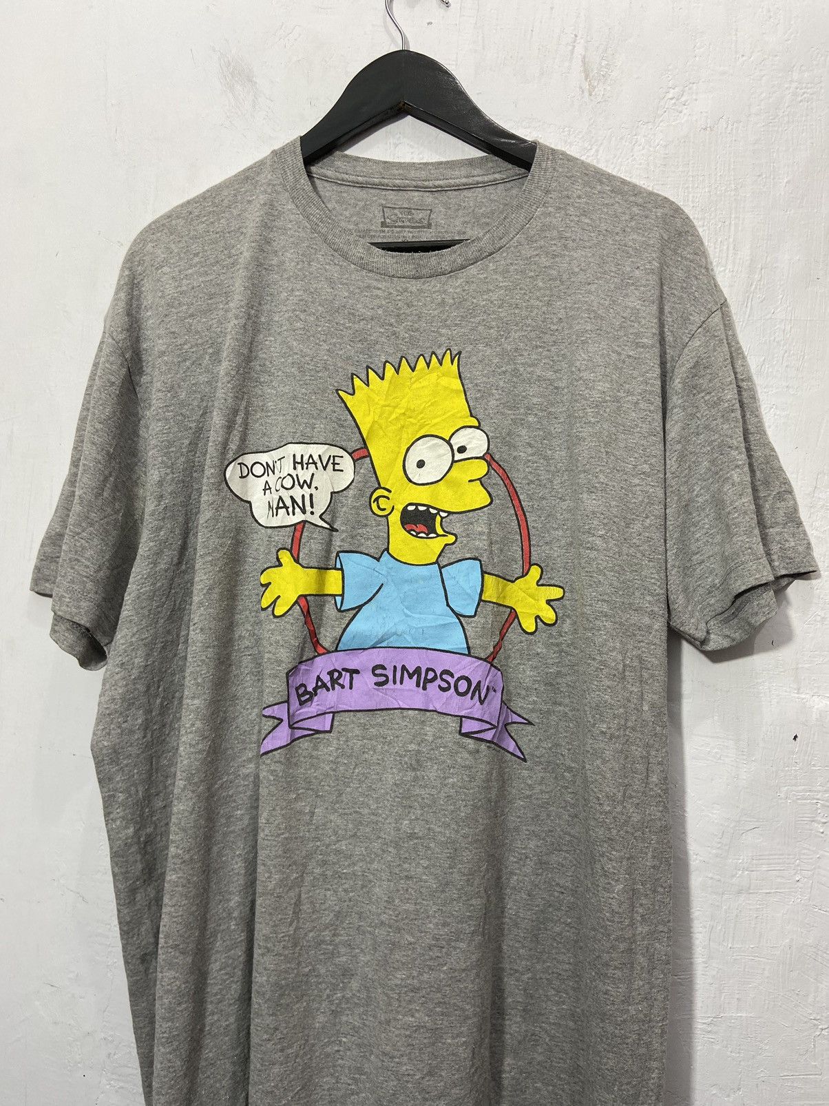 Cartoon Network × The Simpsons × Vintage Vintage The Bart Simpson Dont Have A Cow, Man Tshirt Size US XL / EU 56 / 4 - 2 Thumbnail