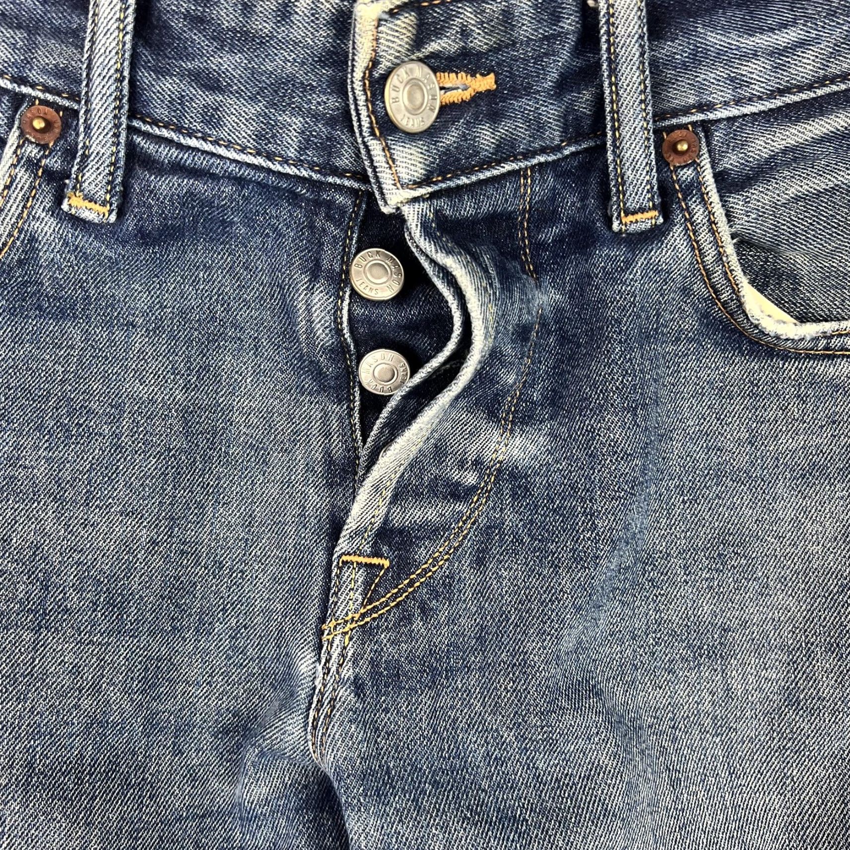 Buck Mason Buck Mason Jeans Mens 30 Blue Denim Slim Fit Button Fly Made USA Stretch Size US 30 / EU 46 - 5 Thumbnail