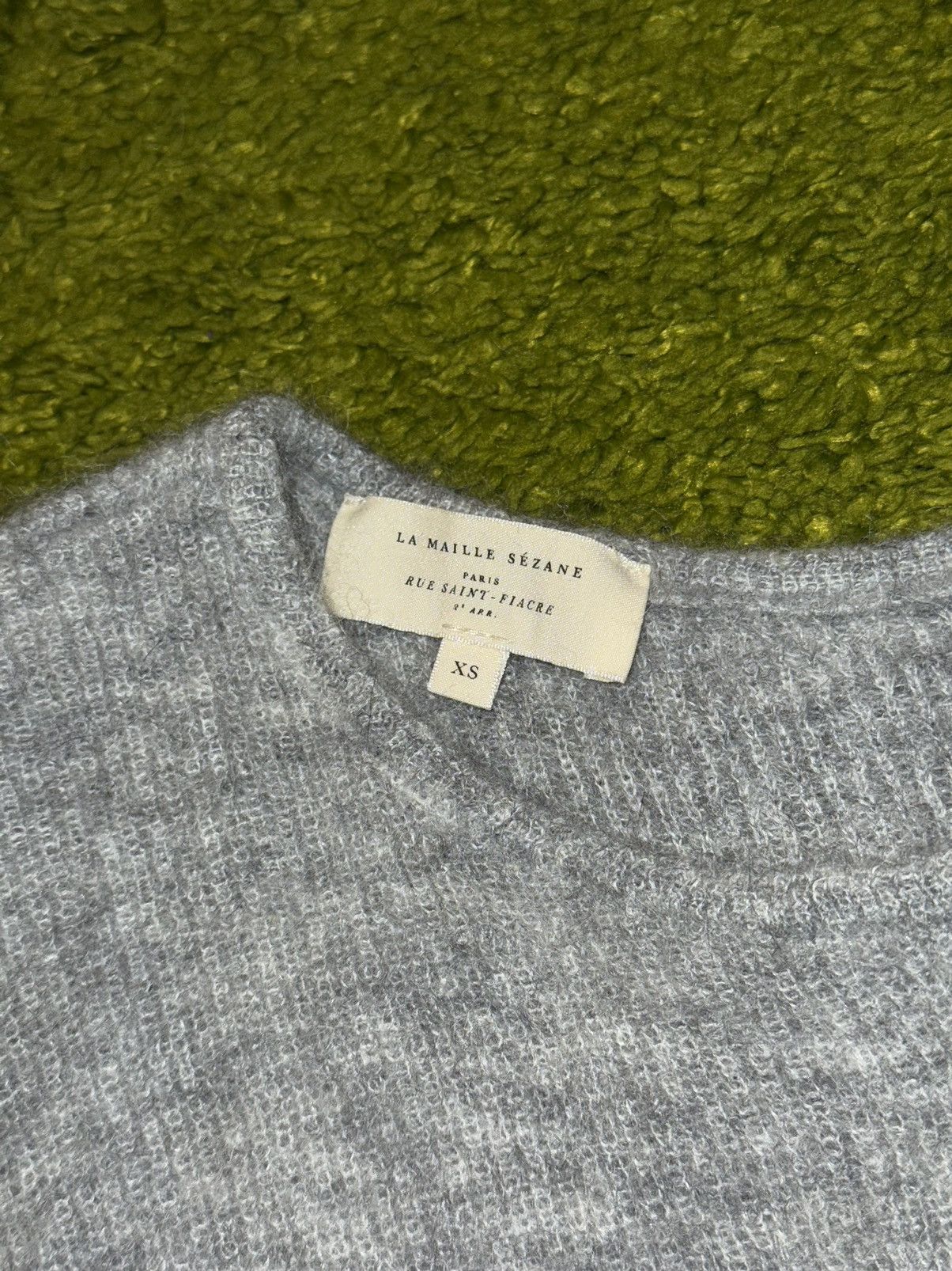 Designer × Sezane Sezane mohair + alpaca blend oldmoney style cardigan sweater Size XS / US 0-2 / IT 36-38 - 4 Thumbnail