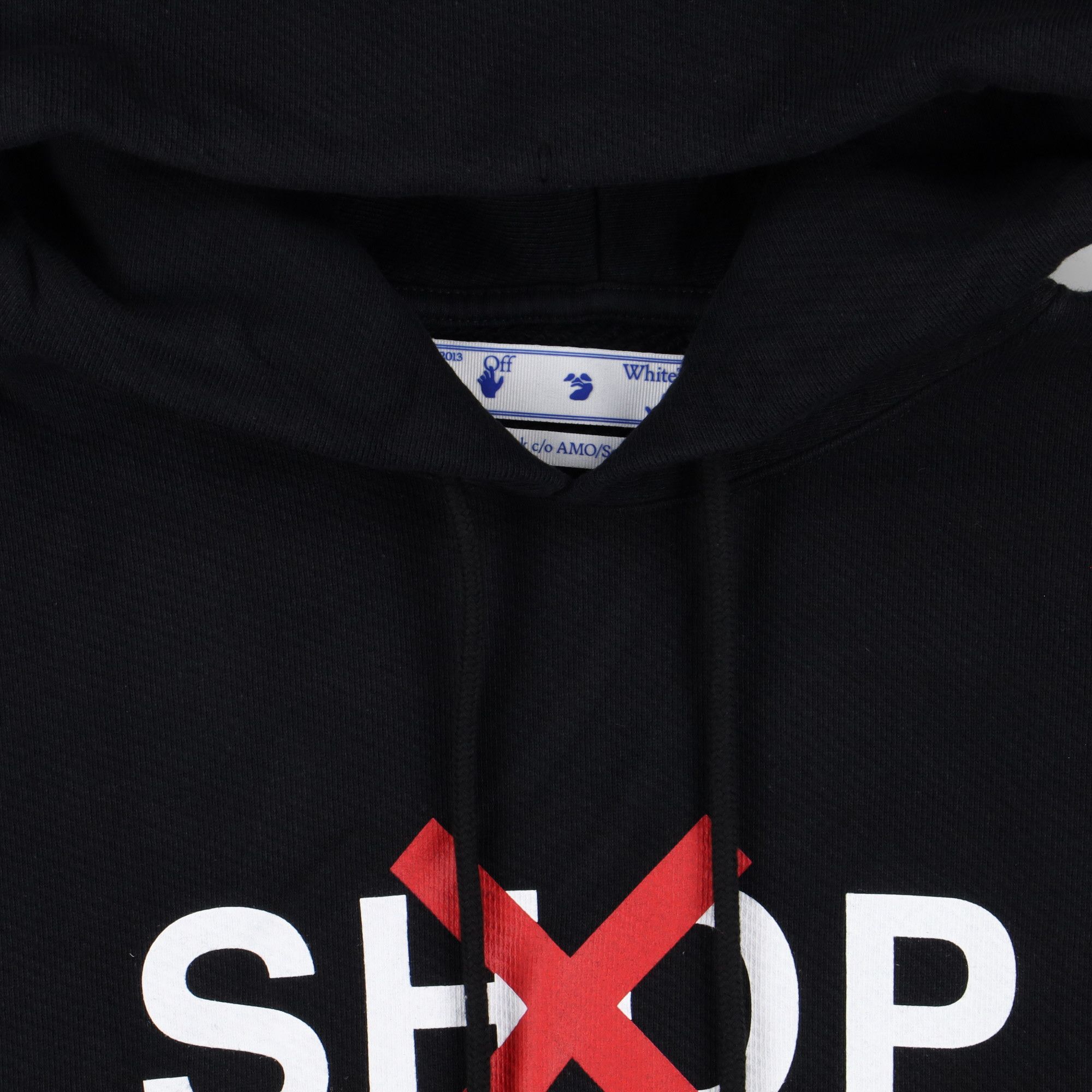 Off-White x AMO Black No Shop Logo Oversized Hoodie Size US XXS / EU 40 - 6 Thumbnail