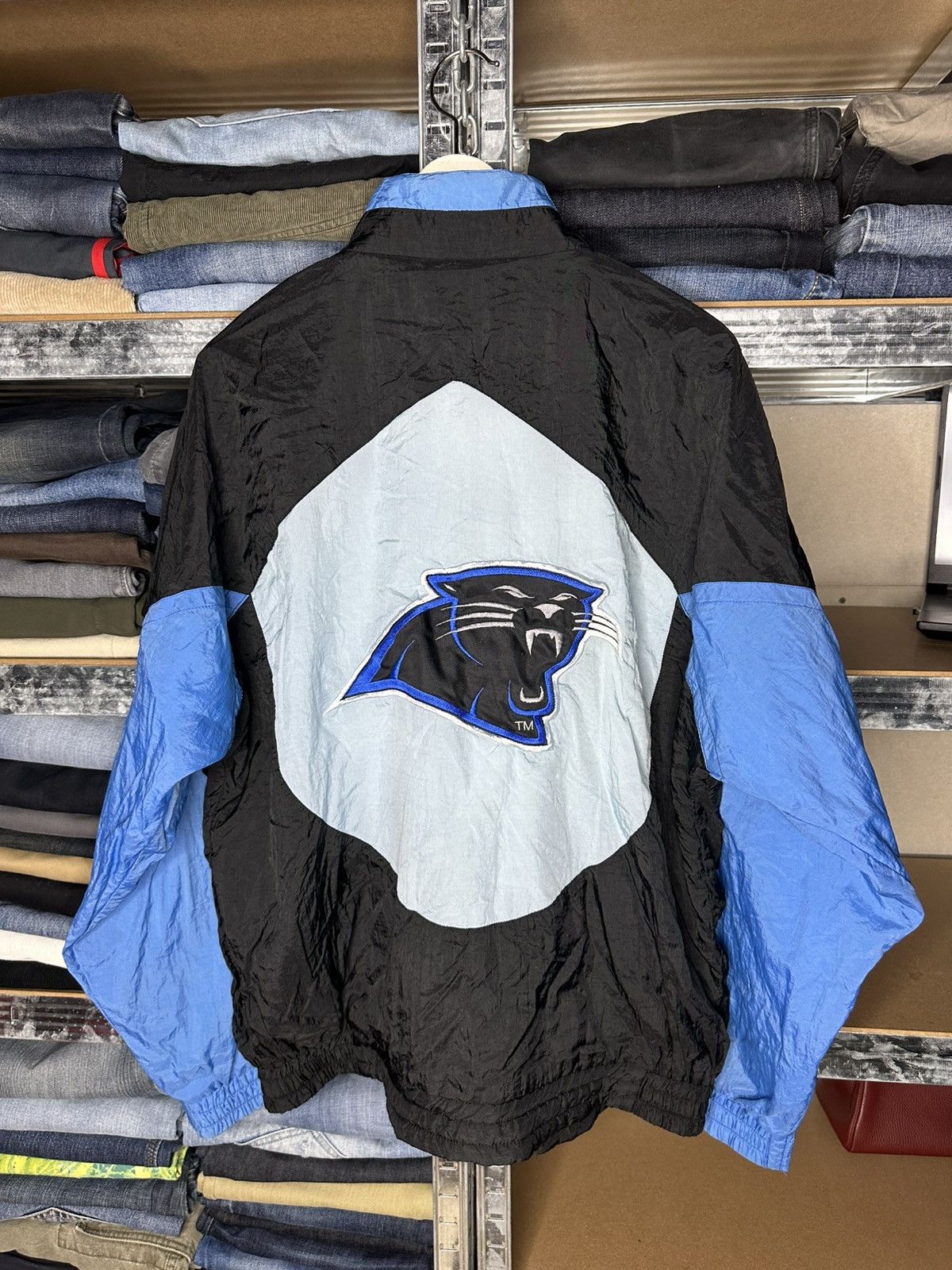 Apex Carolina Panthers 1990's Apex Full zip Jacket Windbreaker Size US L / EU 52-54 / 3 - 2 Thumbnail