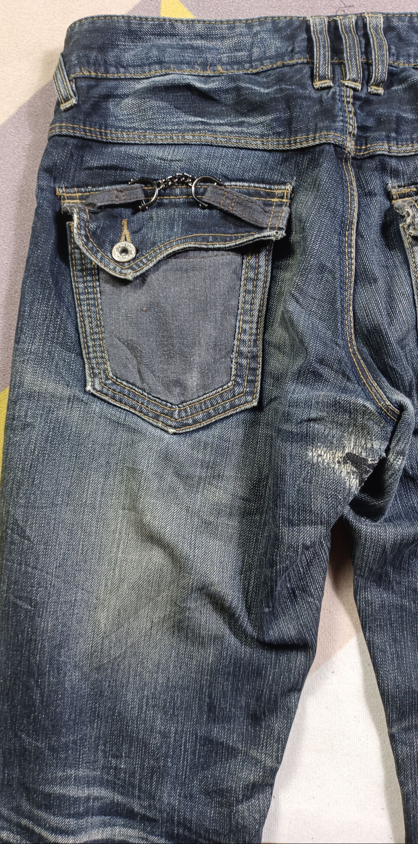 Japanese Brand HideAways Flare INDIGO Distressed Jeans Size US 32 / EU 48 - 6 Thumbnail