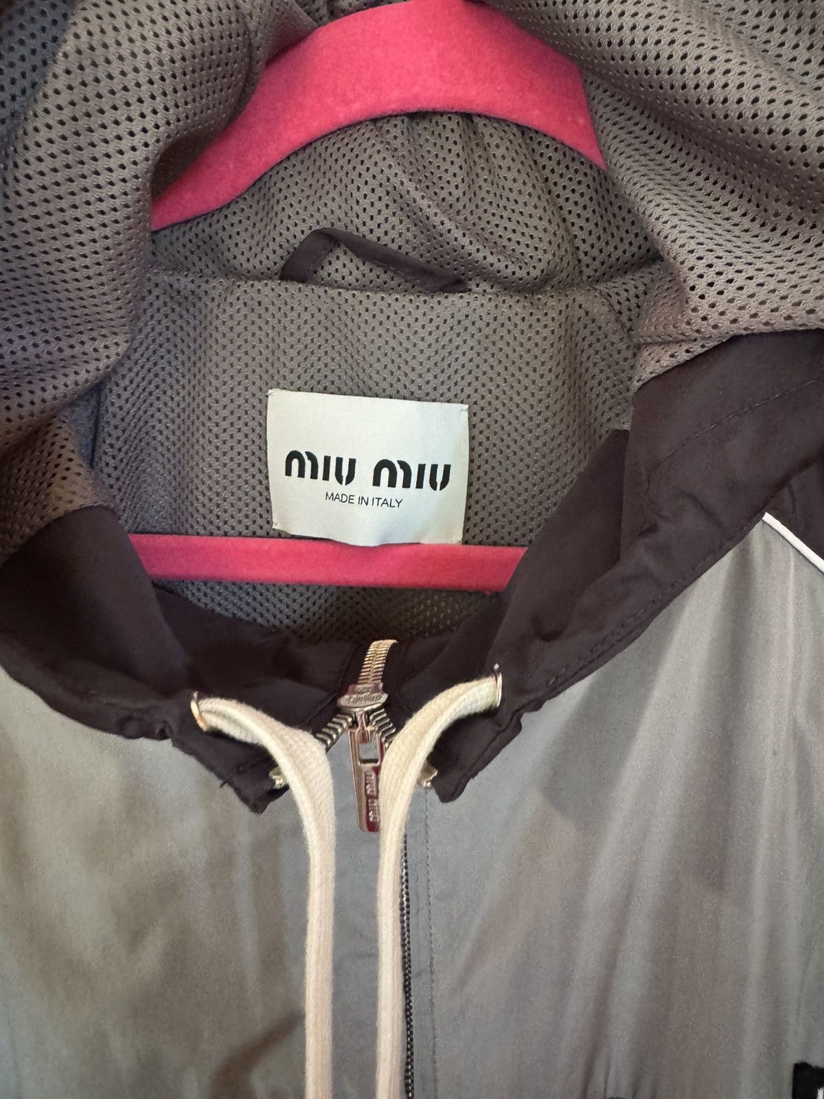 Miu Miu Miu miu technical silk zipper blouson jacket sz 38 track Size US M / EU 48-50 / 2 - 2 Thumbnail