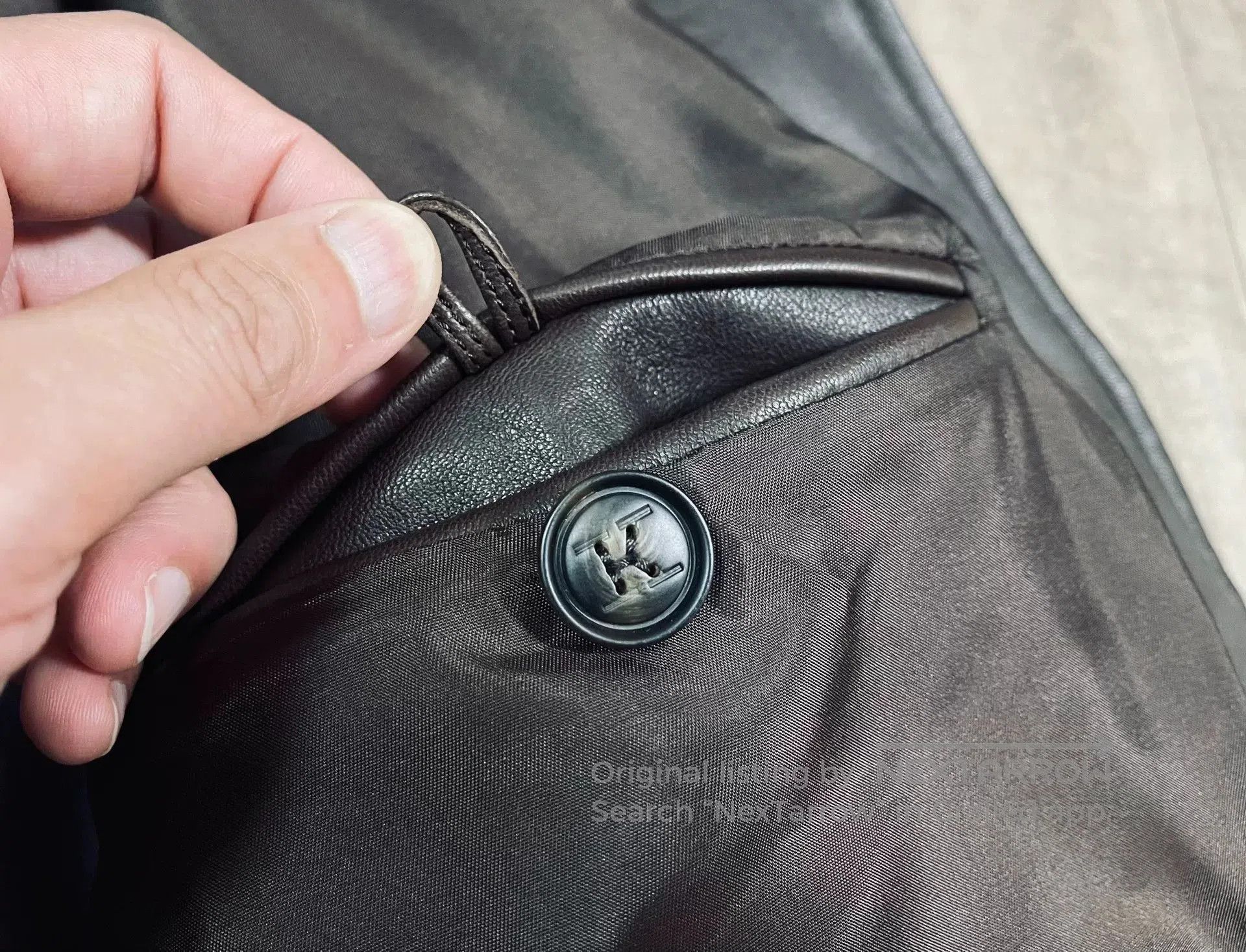 Kiton Kiton Enamel Button Classic Leather Jacket. Size US L / EU 52-54 / 3 - 6 Thumbnail