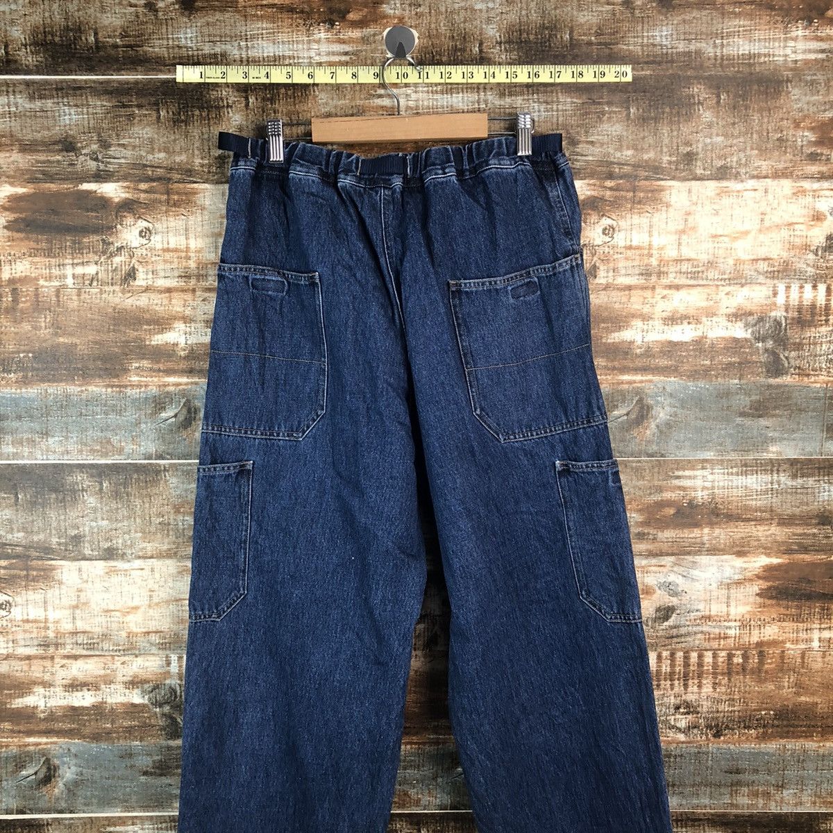 Gramicci Gramicci Blue Denim utility jeans cargo Pants #A2096 Size US 31 - 19 Thumbnail