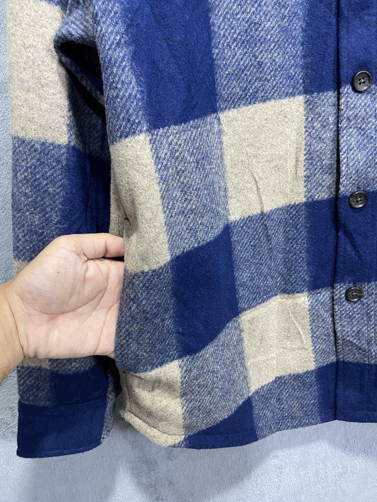 Uniqlo Uniqlo Wool Plaid Flannel Jacket Size US L / EU 52-54 / 3 - 5 Thumbnail
