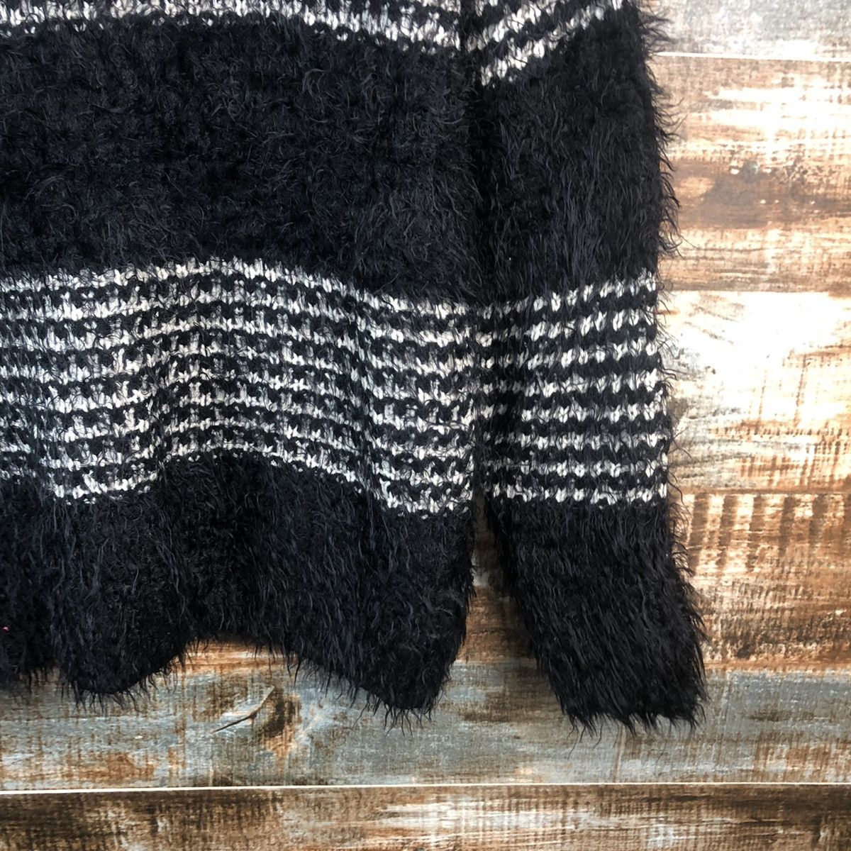 Japanese Brand DL Forever 21 Stripe Black Knitwear #C397 Size S / US 4 / IT 40 - 16 Thumbnail