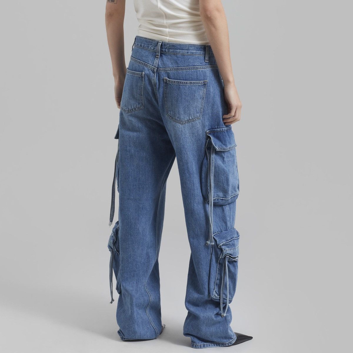 Frankie Shop Parker cargo denim pants Size 29" - 2 Thumbnail