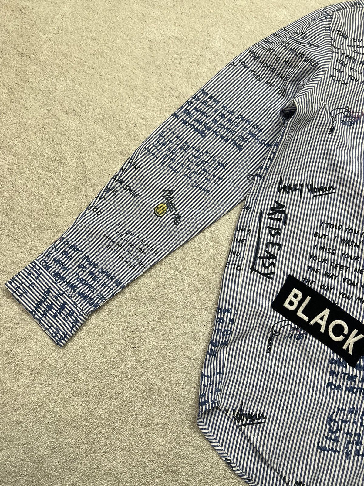 Comme des Garcons 2000s Archival Dsquared2 Poem Raf Beast Stripe Shirt y2k Lgb Size US M / EU 48-50 / 2 - 4 Thumbnail
