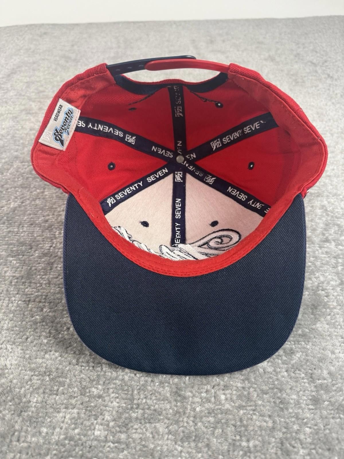 Other 70 Seven ATLANTA Snapback Hat RED WHITE & BLUE 3 Stripes Size ONE SIZE - 6 Thumbnail