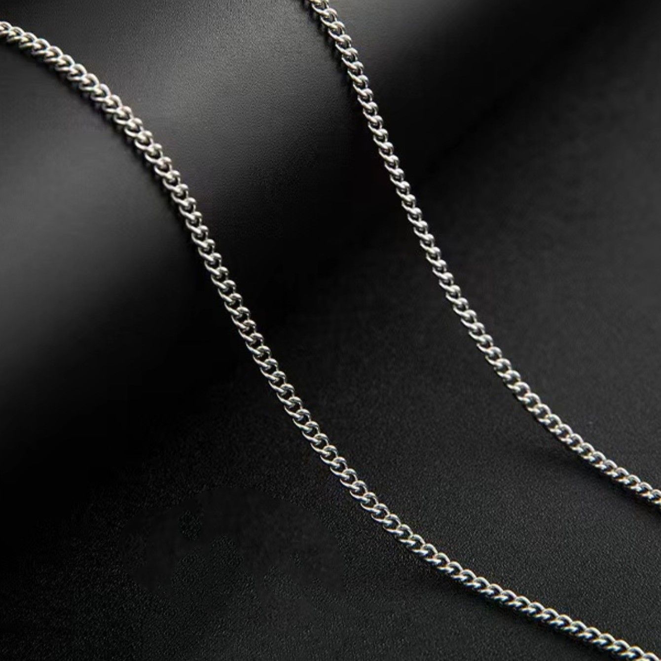 Jewelry 3mm Simple Cuban Necklace Chain Size ONE SIZE - 3 Thumbnail