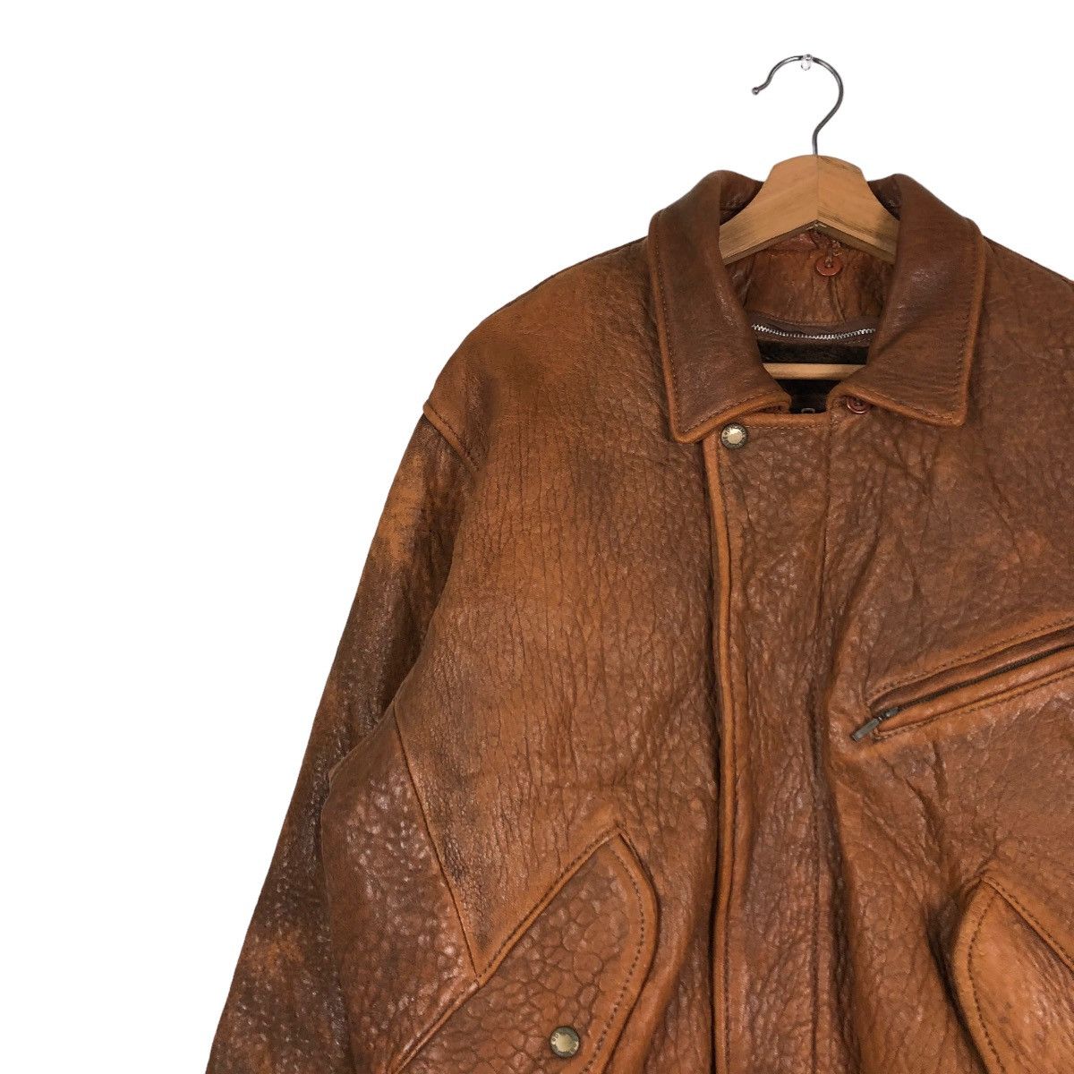 Vintage 📌VINTAGE FLY LEATHER JACKET D’HOMME A HOMME JAPAN MADE Size US M / EU 48-50 / 2 - 4 Thumbnail
