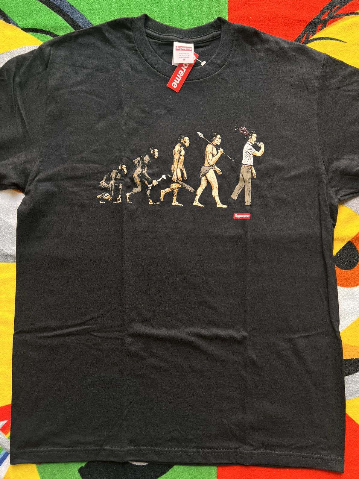Supreme Supreme Evolution Tee Black M ape human t-shirt primitive Size US M / EU 48-50 / 2 - 5 Thumbnail