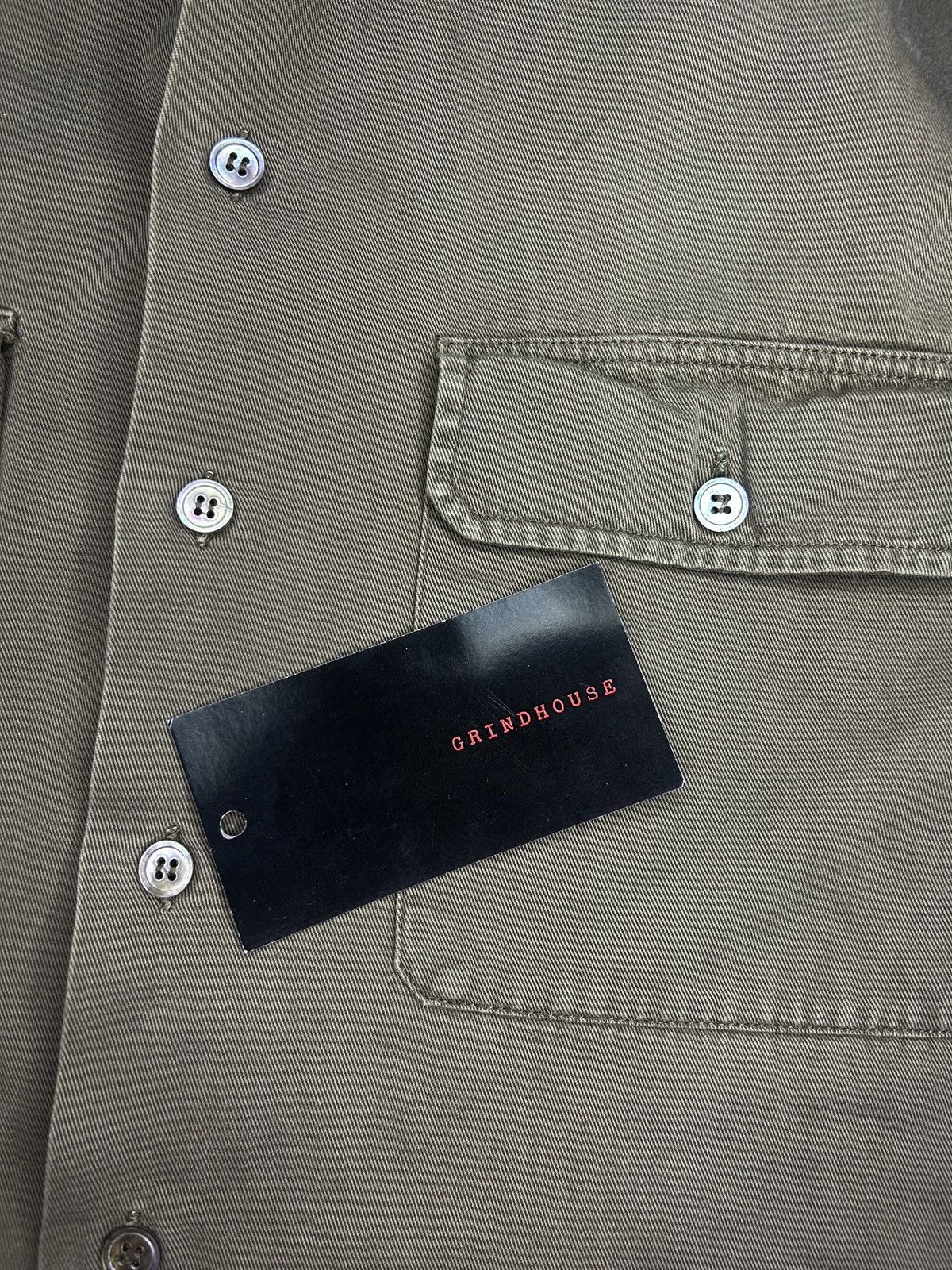 Helmut Lang S/S 97 Contrast Collar Military Shirt Size US L / EU 52-54 / 3 - 13 Thumbnail