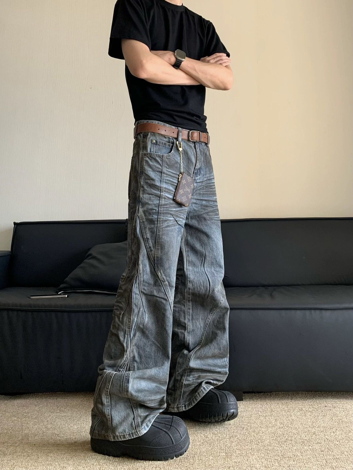 Designer × Vintage Retro punk pants Size US 32 / EU 48 - 1 Thumbnail
