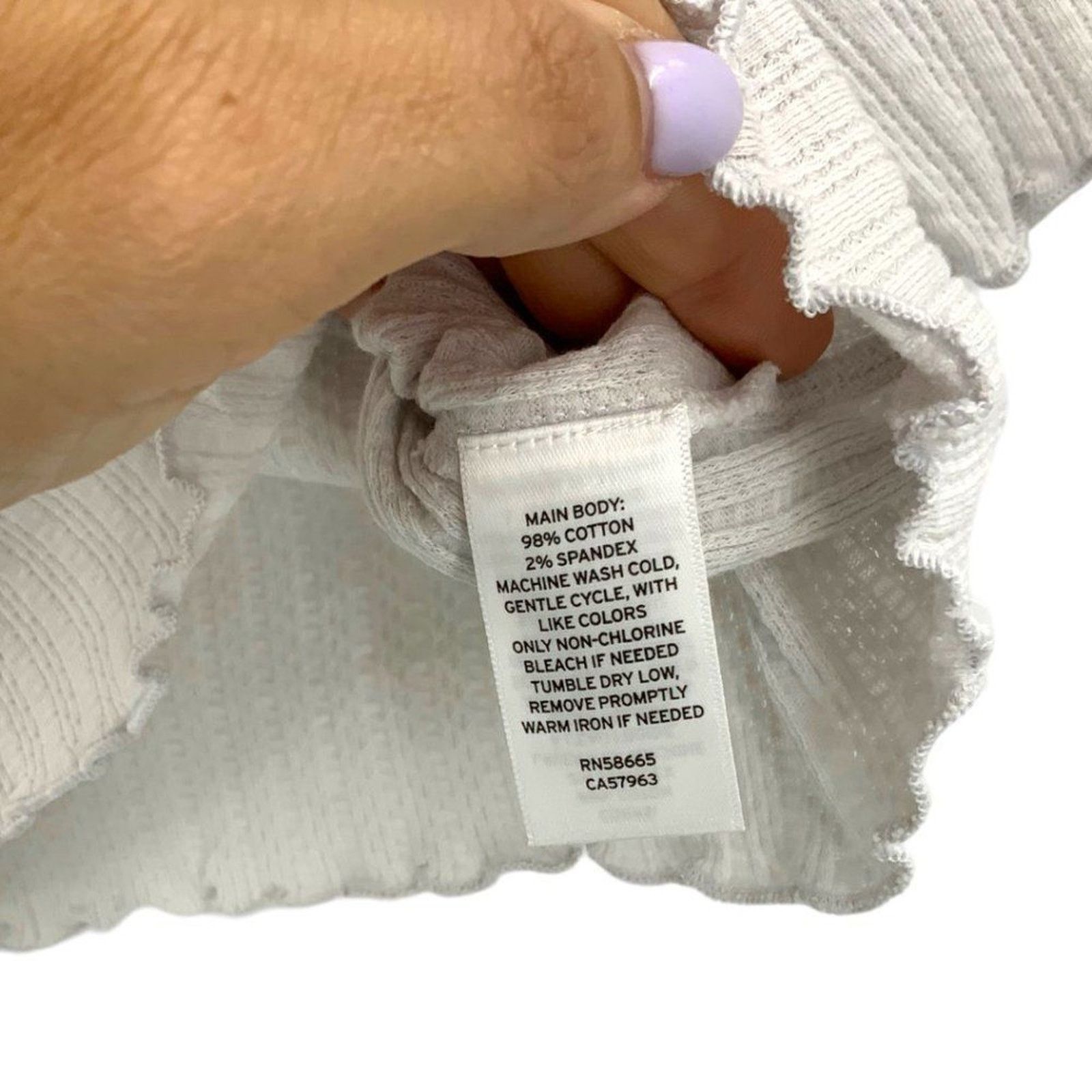 Other Bp. Pointelle Rib Crop Henley In Gray Size Small Size S / US 4 / IT 40 - 7 Thumbnail