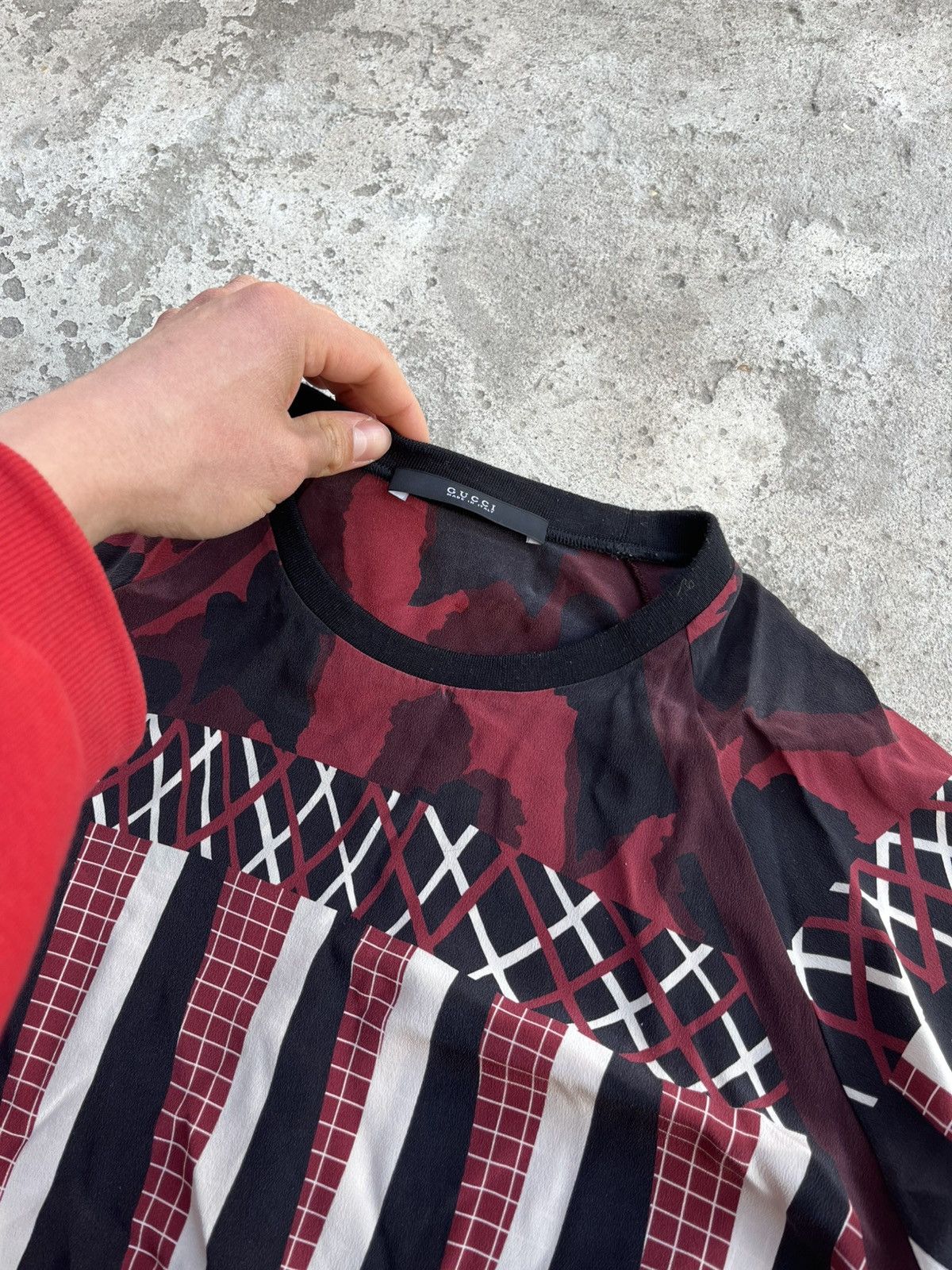Gucci Gucci by Frida Giannini Silk Abstract Pattern T-shirt Tee Size US M / EU 48-50 / 2 - 2 Thumbnail