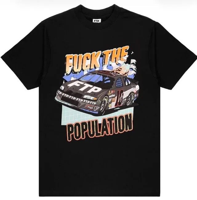 Fuck The Population FTP RACECAR TEE LARGE Size US L / EU 52-54 / 3 - 1 Thumbnail