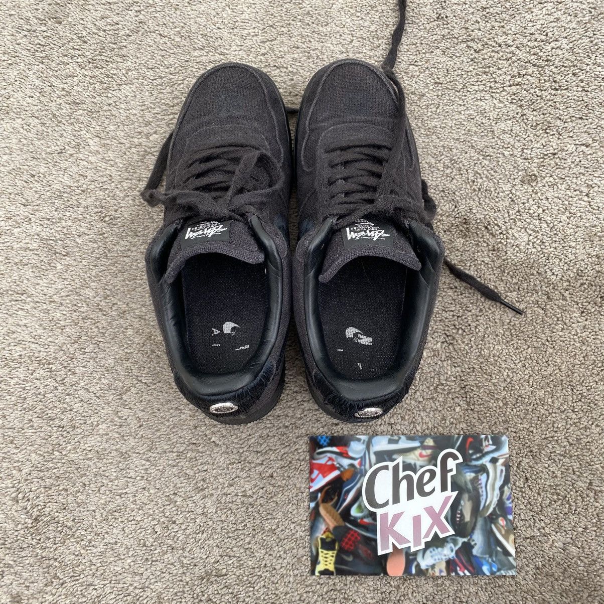 Nike × Stussy Stussy Nike Air Force 1 Low Black Hemp Sz 8.5 Size US 8.5 / EU 41-42 - 6 Thumbnail