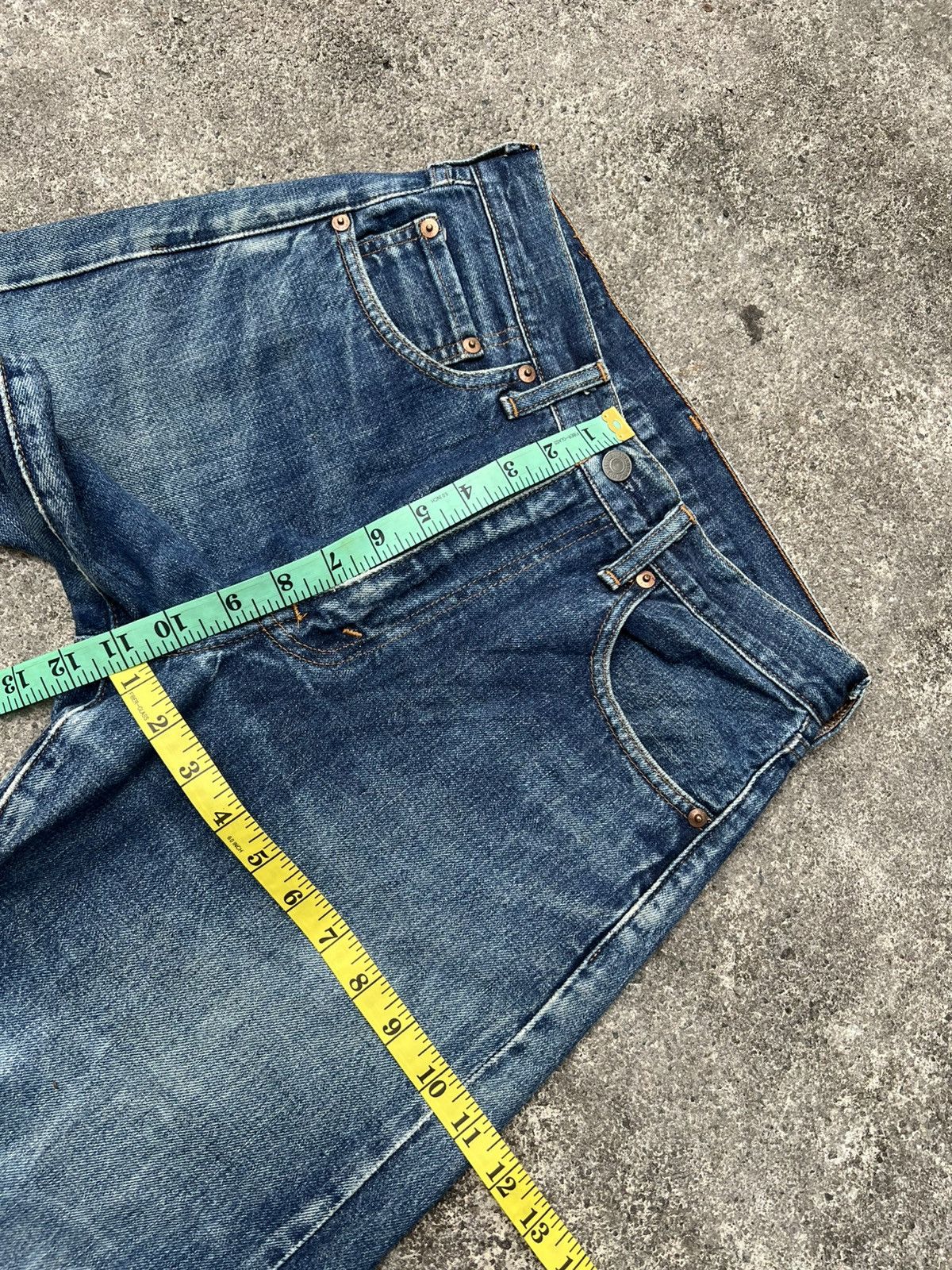 Levi's Vintage 90’s Levis 504Z Big E Selvedge Distressed Jean Size US 28 / EU 44 - 4 Thumbnail