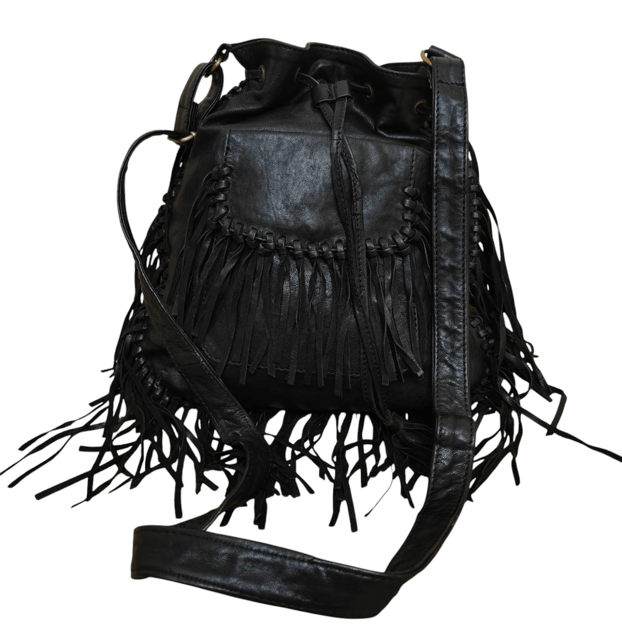 Japanese Brand Leather Bucket Sling Bag Size ONE SIZE - 8 Thumbnail