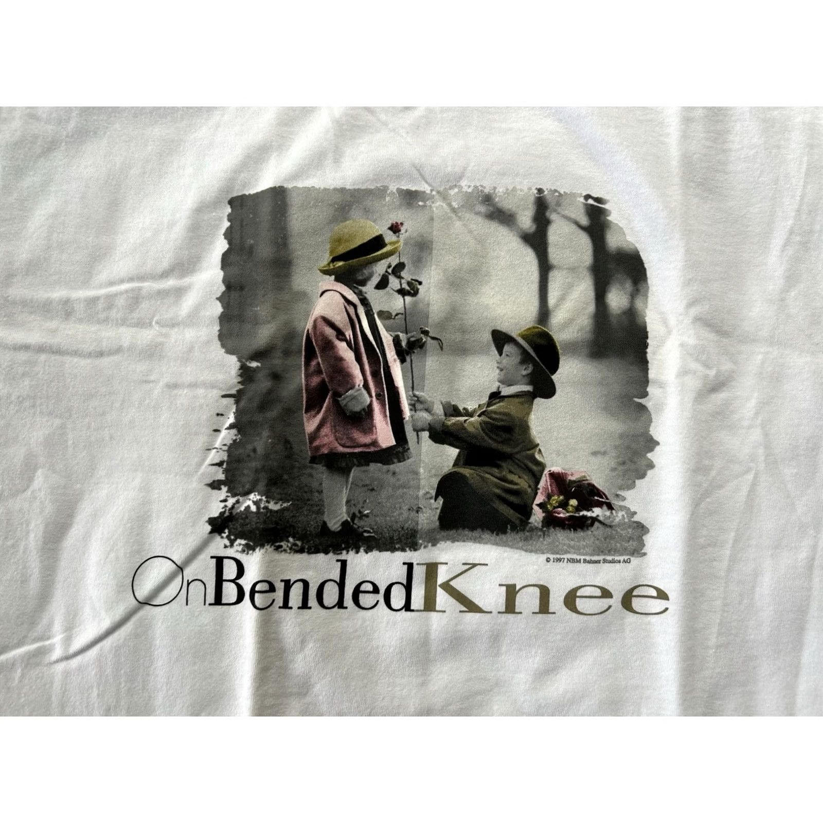 JW Anderson VINTAGE Kim Anderson T-Shirt White Love On Bended Knee Women L Short Sleeve NWT Size L / US 10 / IT 46 - 3 Thumbnail