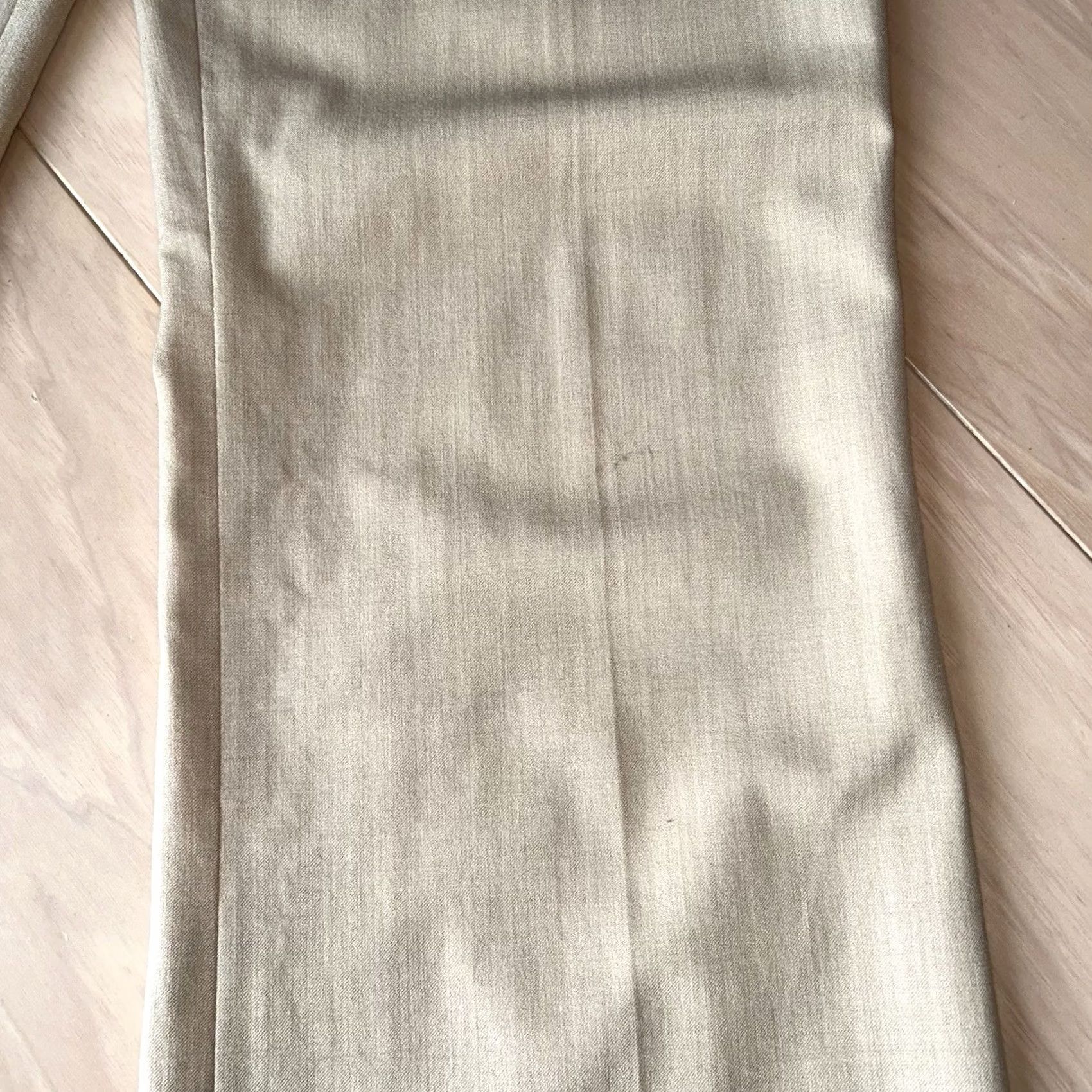 Polo Ralph Lauren VINTAGE Ralph Lauren Black Label Wool Wide Leg Trousers Womens 12 Beige Wool Wide-Leg Pant 35 Inseam 34-36 Waist Size ONE SIZE - 4 Thumbnail
