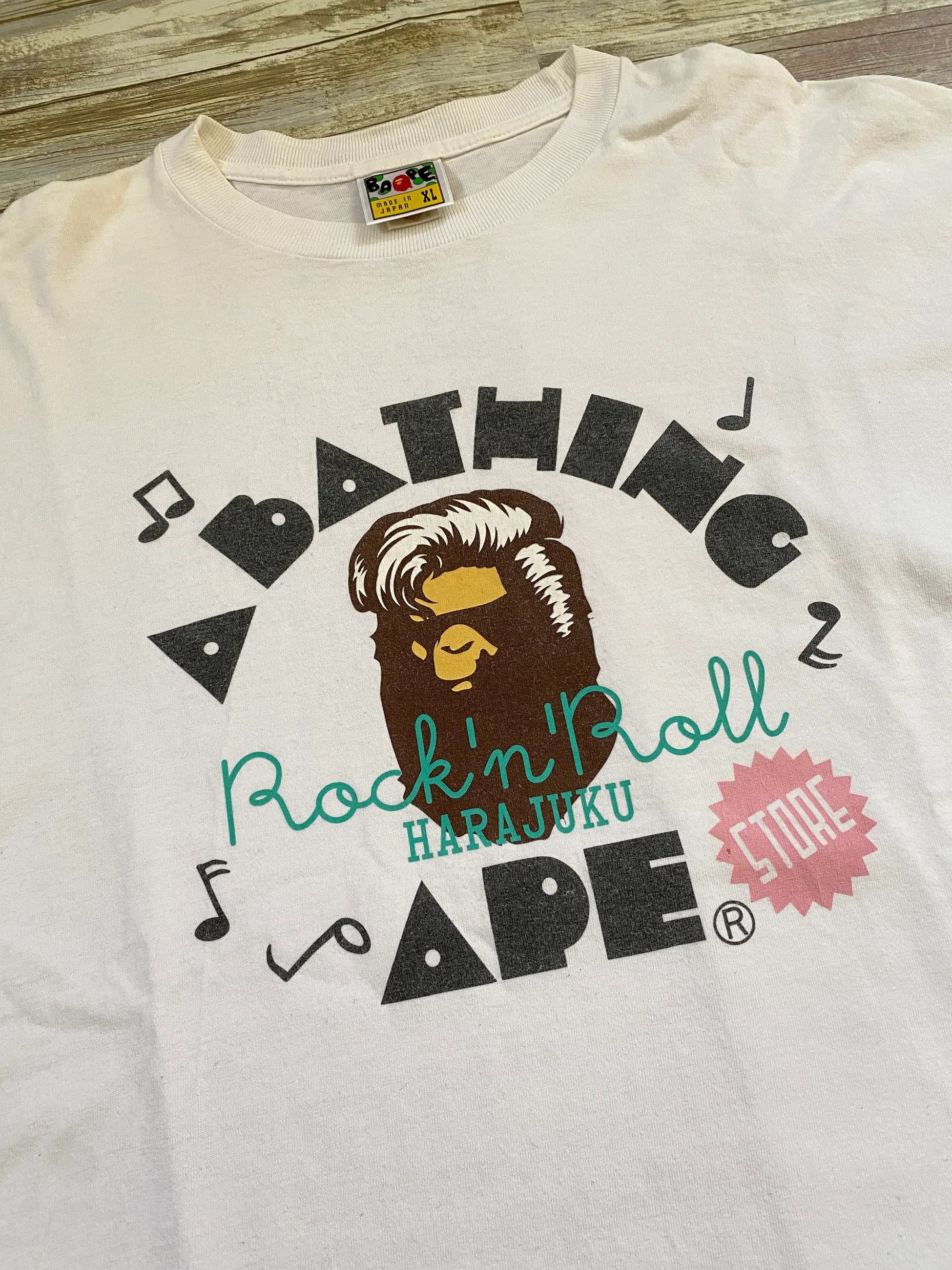 Bape Harajuku Rock'N'Roll Tee Size US XL / EU 56 / 4 - 1 Thumbnail