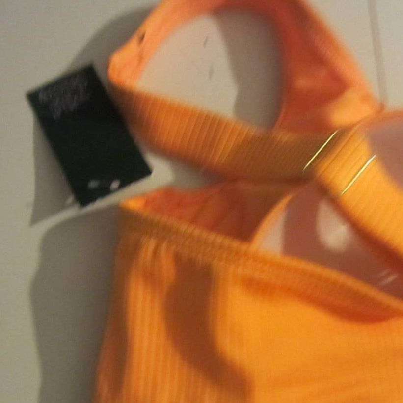 Other Wild Fable Orange Ribbed Bikini Top Strappy Back Swim 2X Size ONE SIZE - 5 Thumbnail