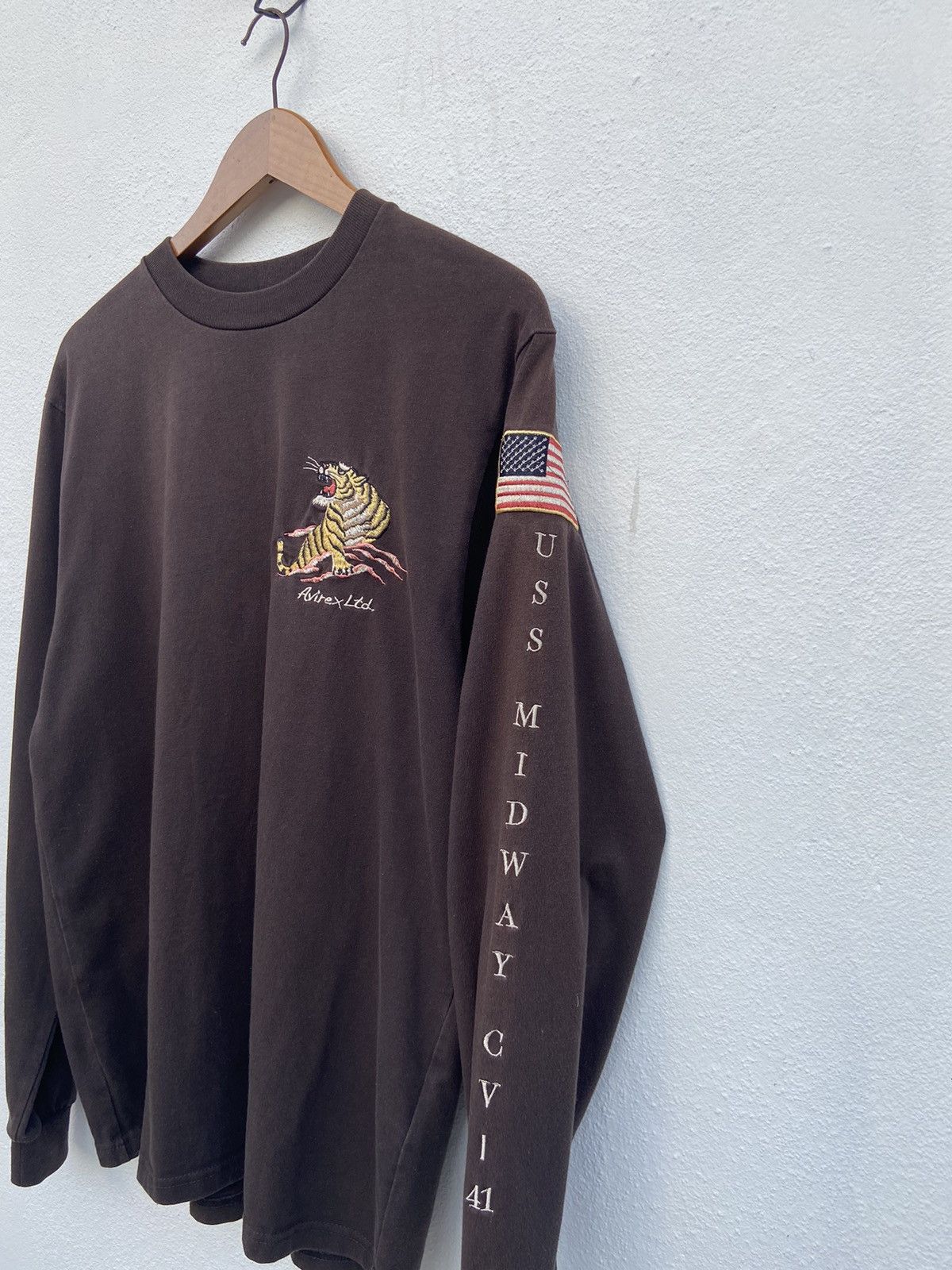 Avirex 🔥 Avirex t shirt long sleeve sukajan tiger motive Size US L / EU 52-54 / 3 - 6 Thumbnail