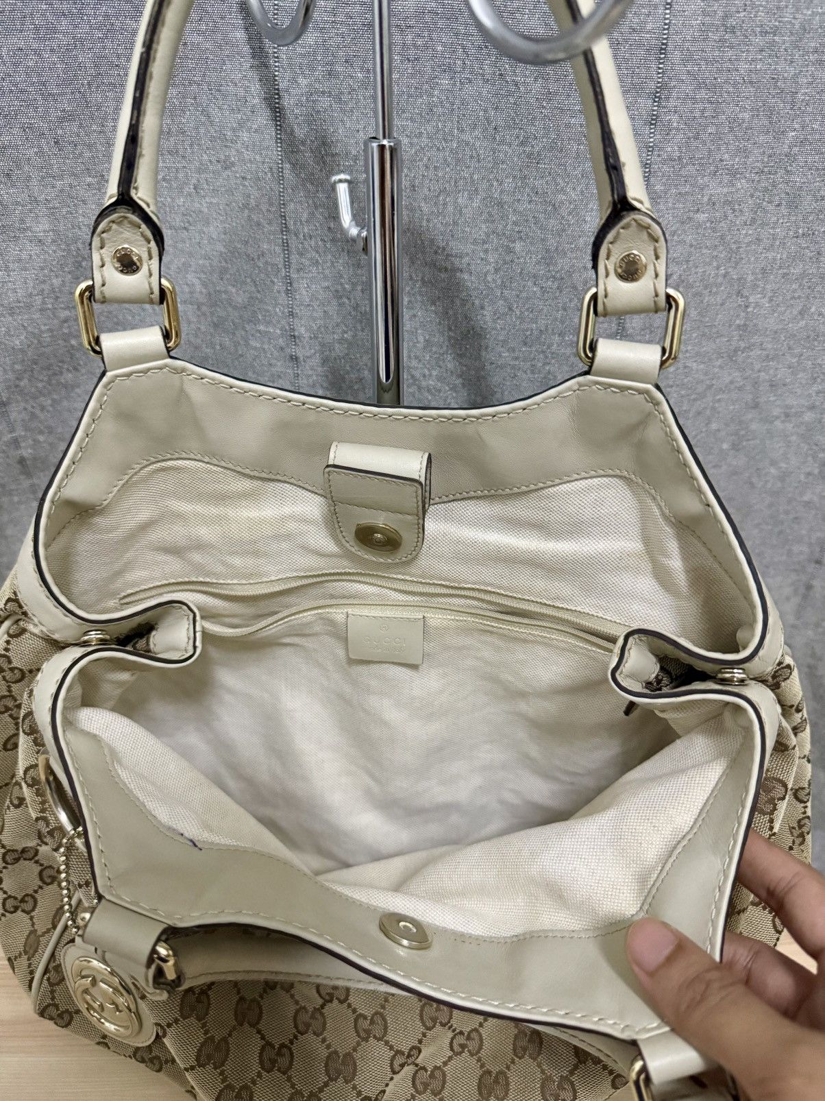 Gucci Vintage Gucci Sukey beige GG Canvas Size ONE SIZE - 11 Thumbnail