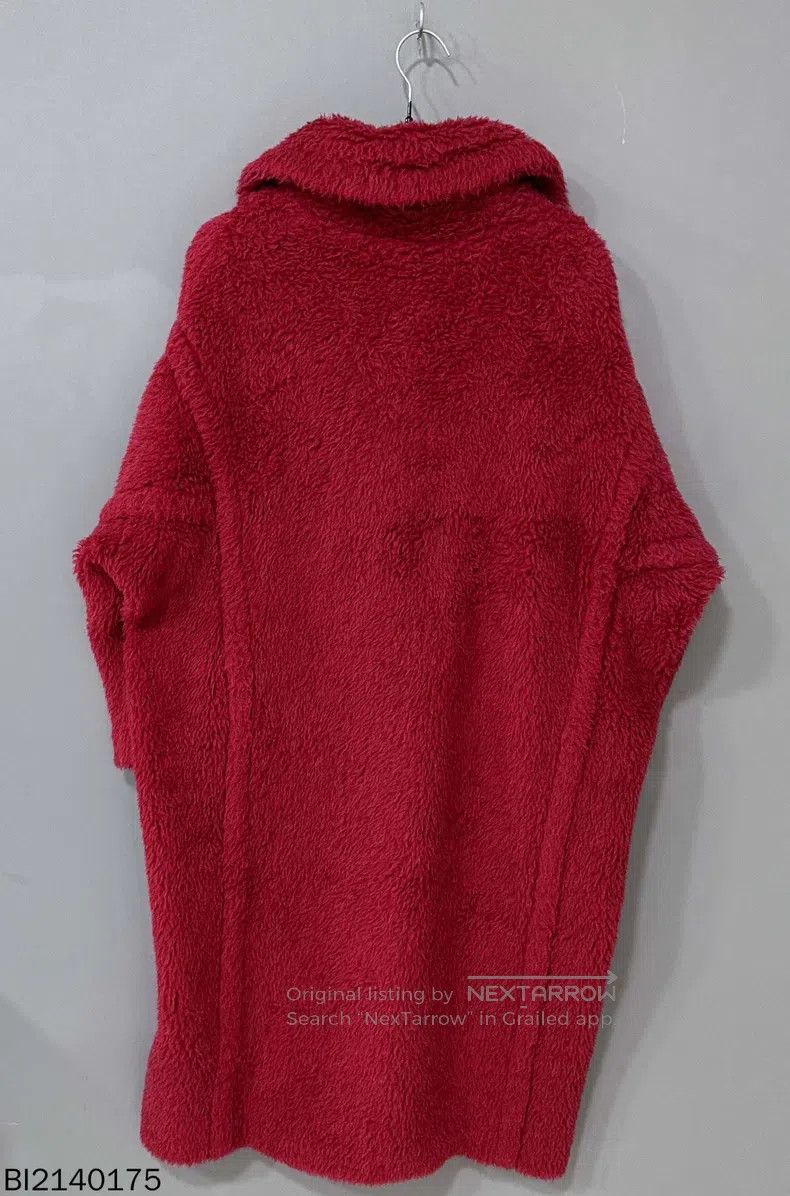 Max Mara Max Mara Red Teddy Overcoat Size XS / US 0-2 / IT 36-38 - 3 Thumbnail