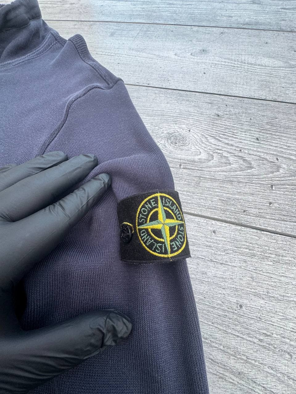 Stone Island Vintage Stone Island Navy knit faded full zip sweater Size US XL / EU 56 / 4 - 7 Thumbnail