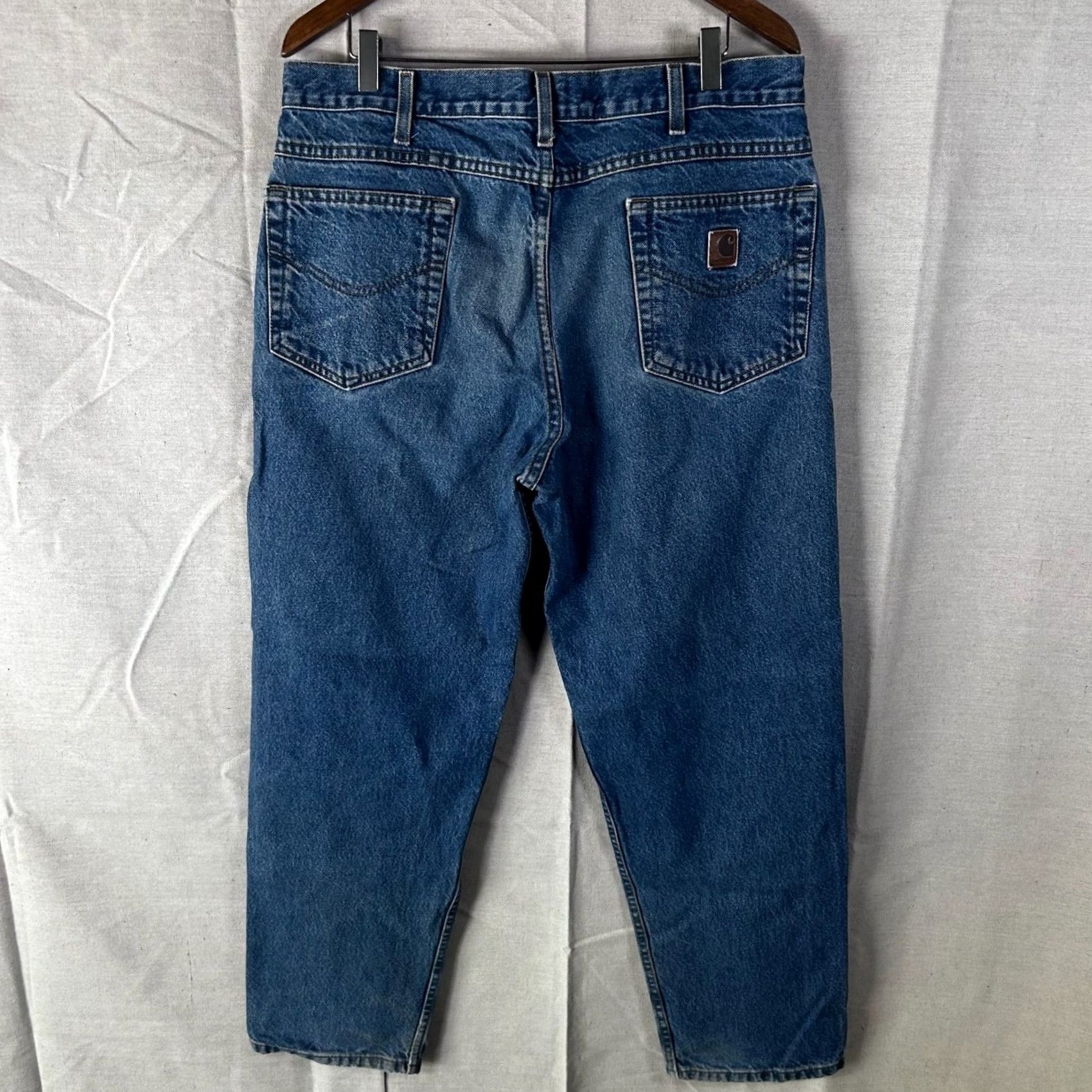 Carhartt Carhartt Jeans B17DST Relaxed Fit Denim 38x30 Mens Medium Wash Blue Workwear Jeans Size US 38 / EU 54 - 3 Thumbnail