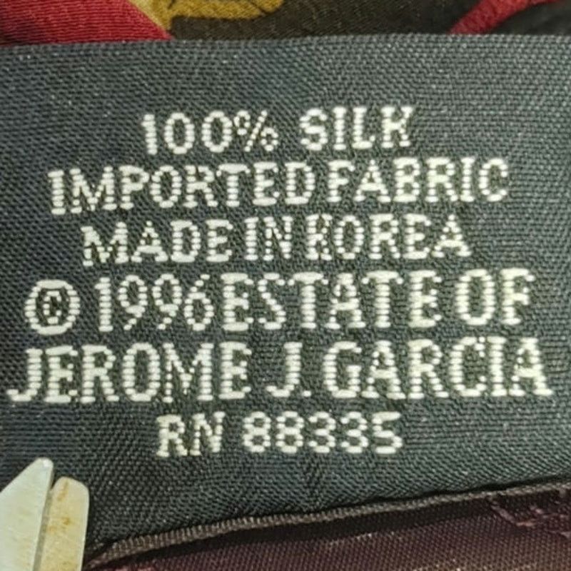 Other J. Garcia Snail Garden Men 100% Silk OS VTG Red Abstract Tie Size ONE SIZE - 4 Thumbnail