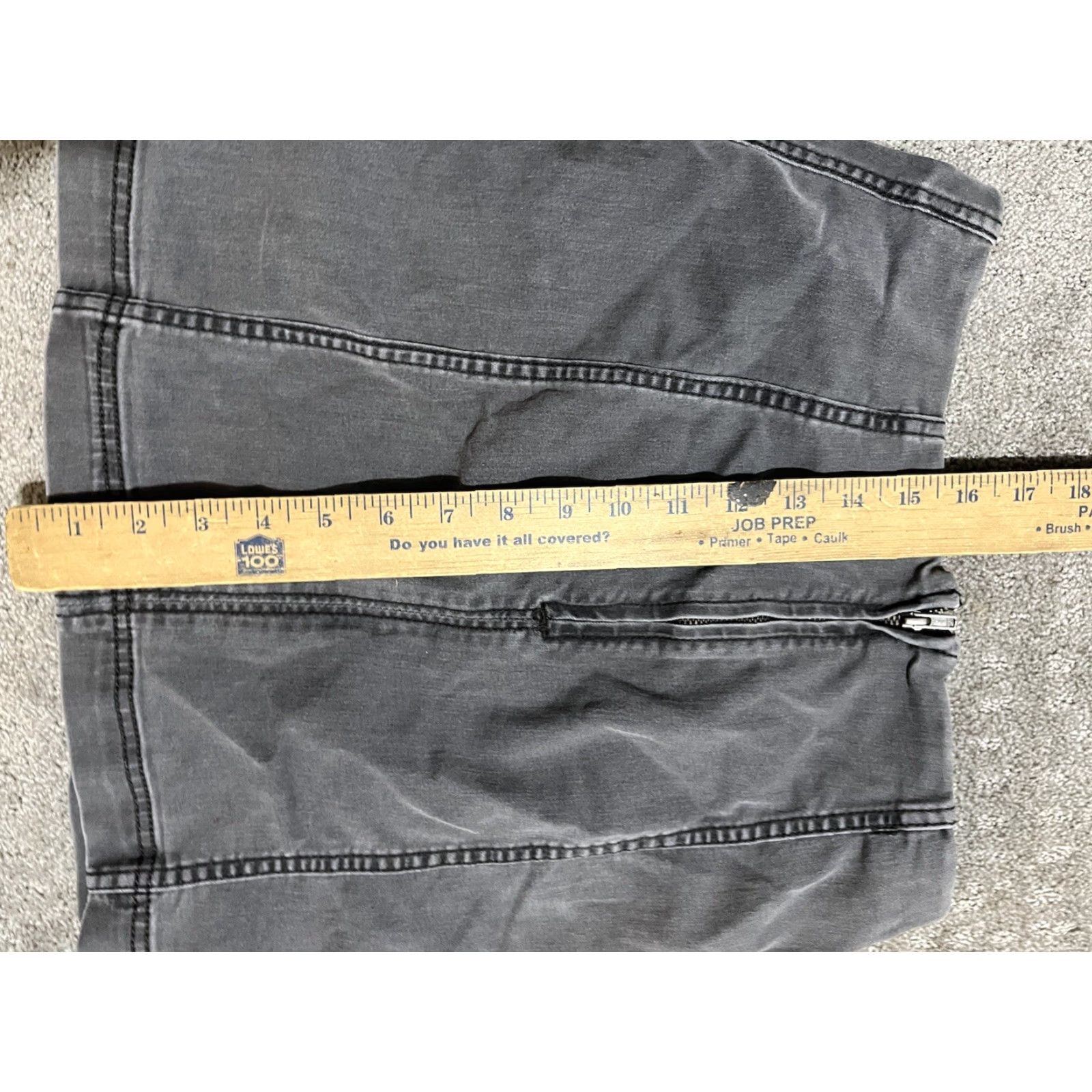 Free People VINTAGE Free People Gray Corduroy Mini Skirt 6 Zip Women Size 28" / US 6 / IT 42 - 4 Thumbnail