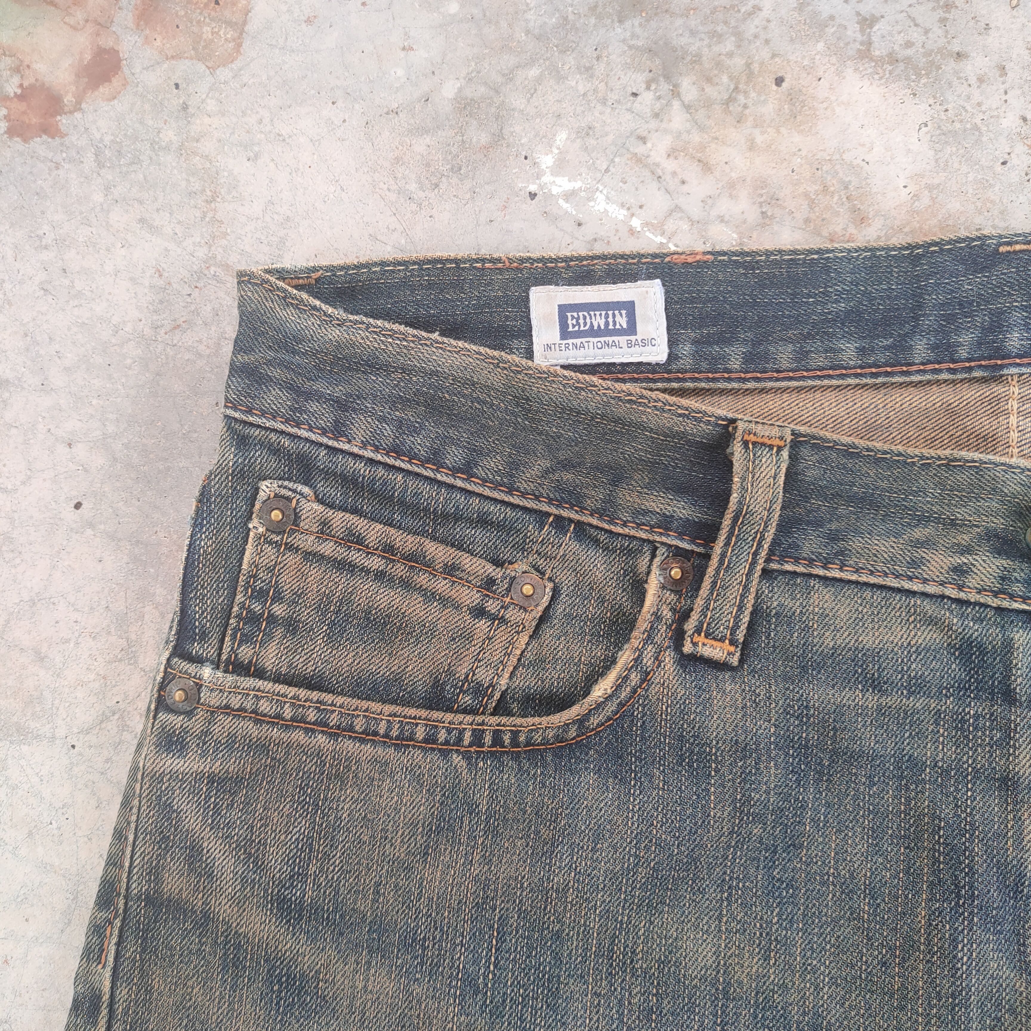 Edwin W34 VINTAGE EDWIN RUSTY DISTRESSED FADED JEANS PANTS Size US 34 / EU 50 - 8 Thumbnail