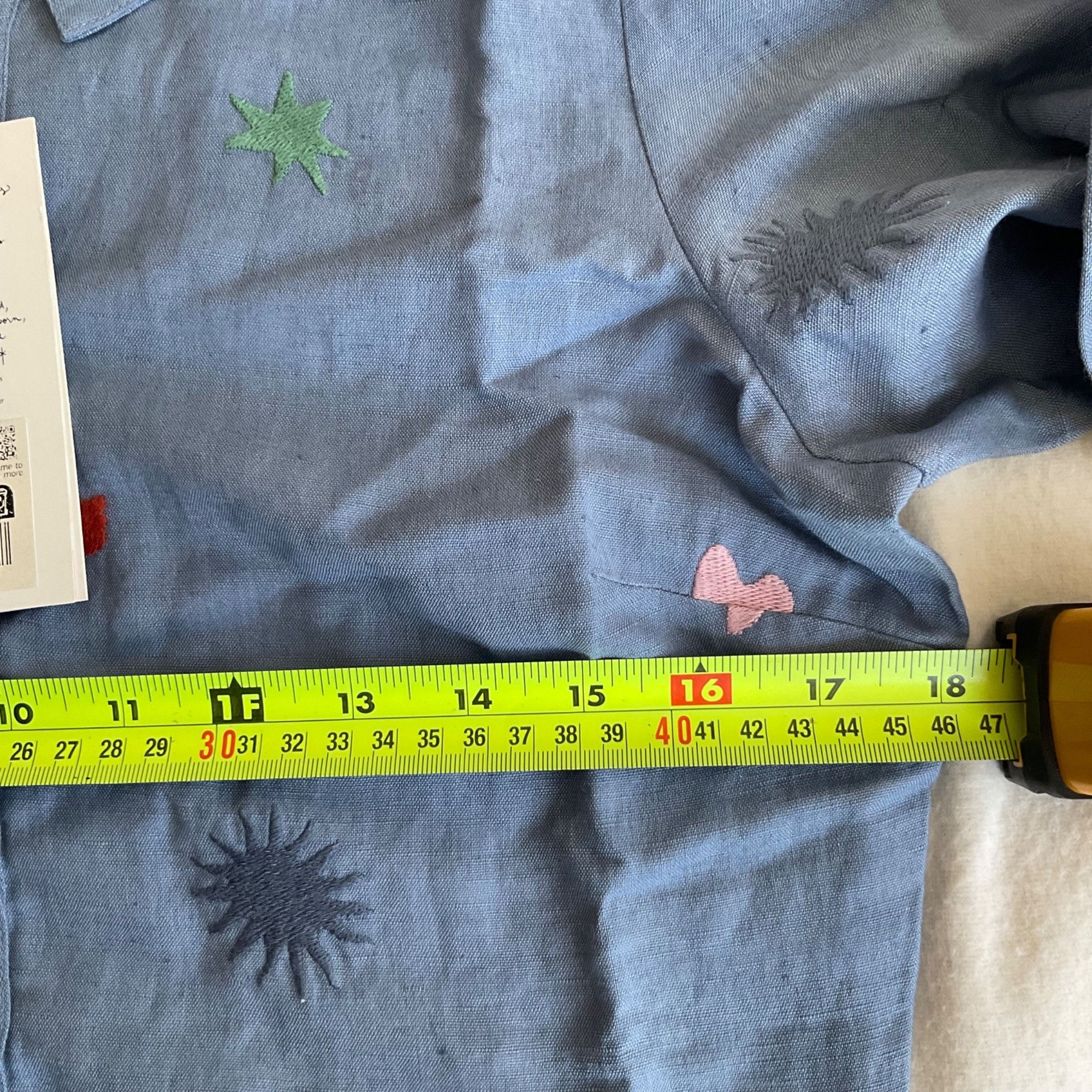 Sezane NWT SEZANE Pangea blue multicolor embroidered linen Bella MI Size S / US 4 / IT 40 - 5 Thumbnail