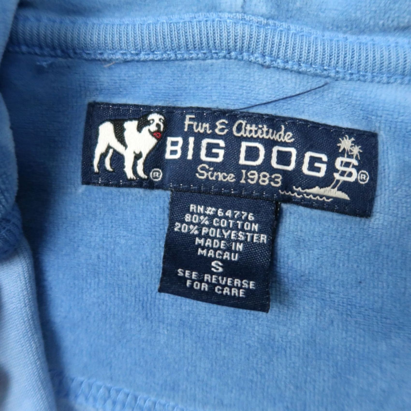Big Dogs VINTAGE Big Dogs Hoodie Women’s S Blue Velour Zip Up Hoodie Size S / US 4 / IT 40 - 6 Thumbnail