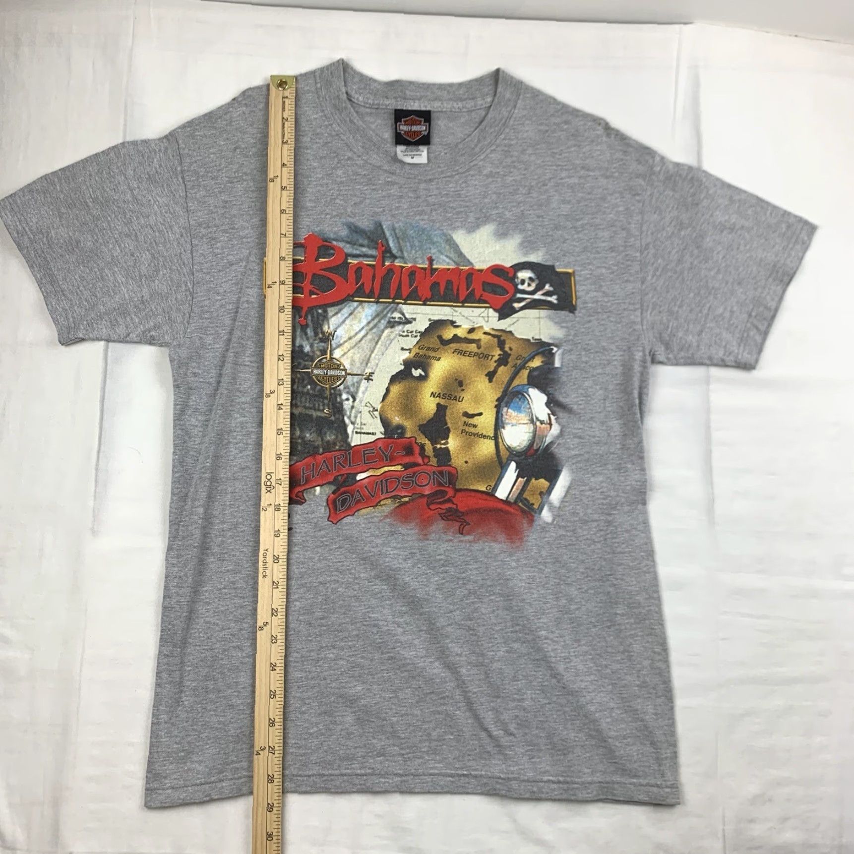 Harley Davidson Harley-Davidson Shirt Adult Medium Gray Bahamas Island Biker Grunge Y2K Tropical Mens M Gray Shirt Size US M / EU 48-50 / 2 - 6 Thumbnail