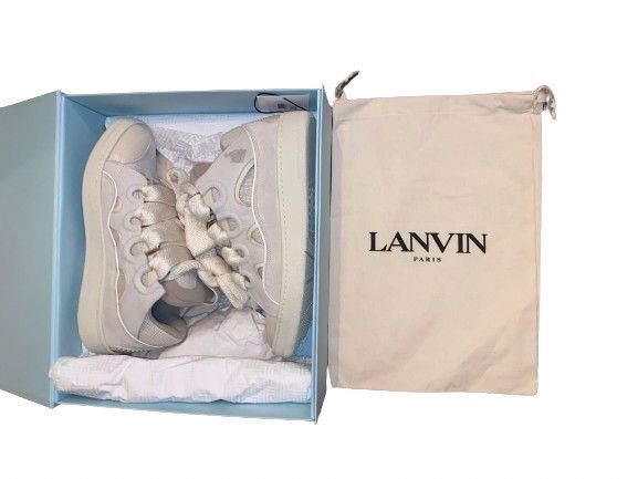 Lanvin LANVIN Leather Curb Sneaker Cream Pure White in Size 10 Size US 10 / EU 43 - 6 Thumbnail