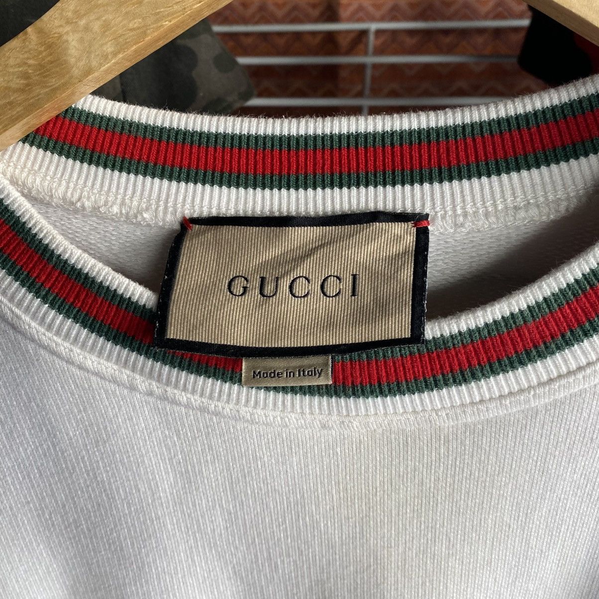 Gucci Gucci Interlocking G Logo Web Trim Striped Sweatshirt Size US L / EU 52-54 / 3 - 16 Thumbnail