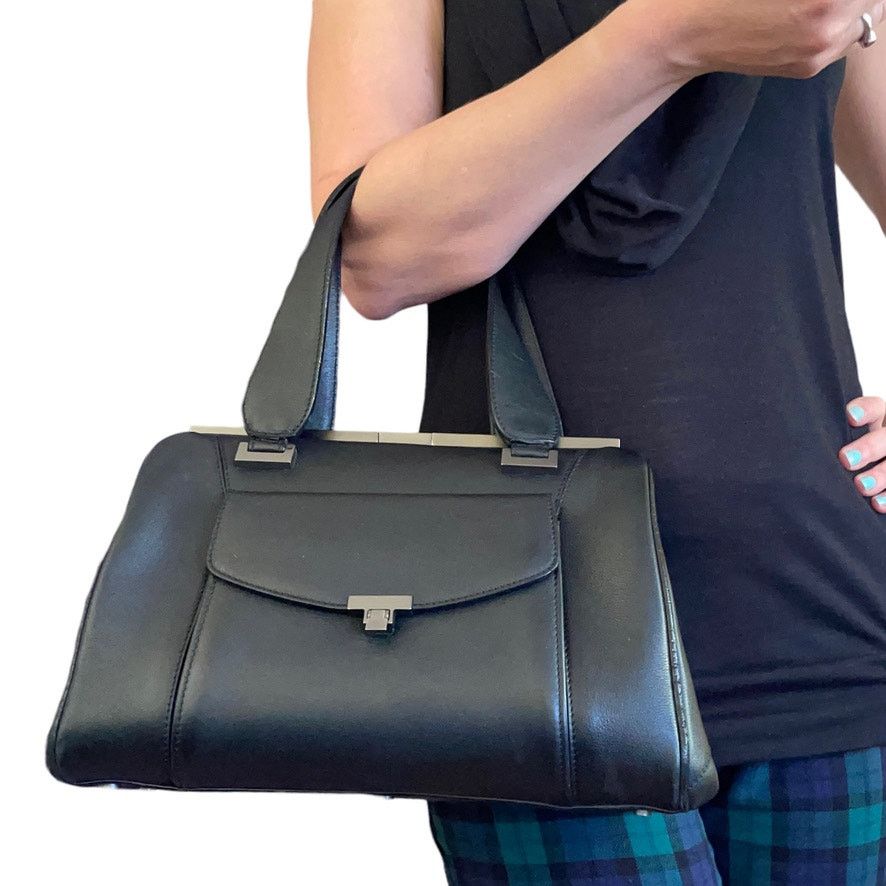 Other RARE L'Wren Scott Lula Black Leather Handbag Shoulder Purse Size ONE SIZE - 10 Thumbnail