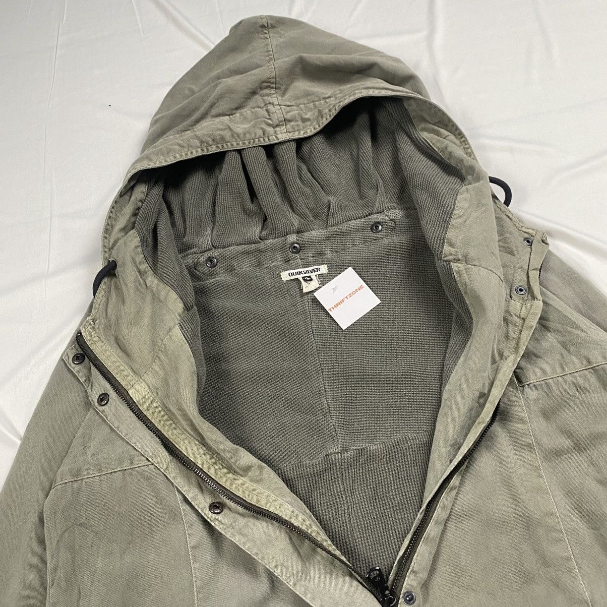Quiksilver Rare y2k Quiksilver Surf Jumbo Hoodie Parkas Fishtail Size US M / EU 48-50 / 2 - 6 Thumbnail