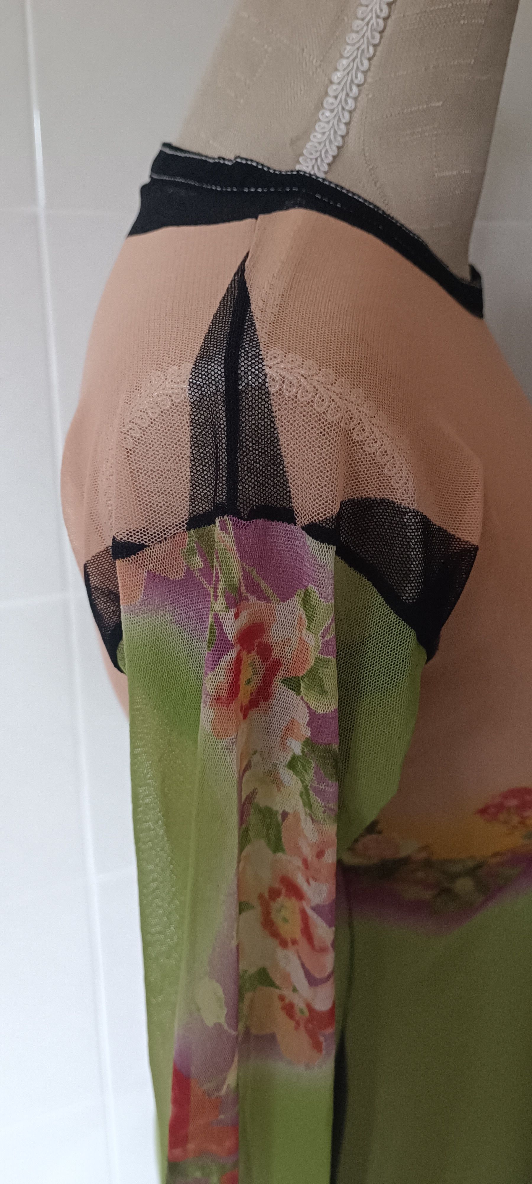 Jean Paul Gaultier SS2001_ flower print nylon mesh top Size L / US 10 / IT 46 - 7 Thumbnail