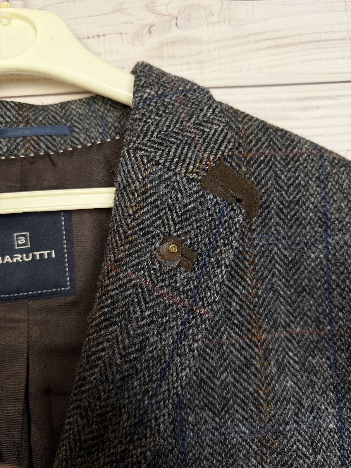 Harris Tweed Harris Tweed Barutti wool checkered wool blazer Size 44S - 14 Thumbnail