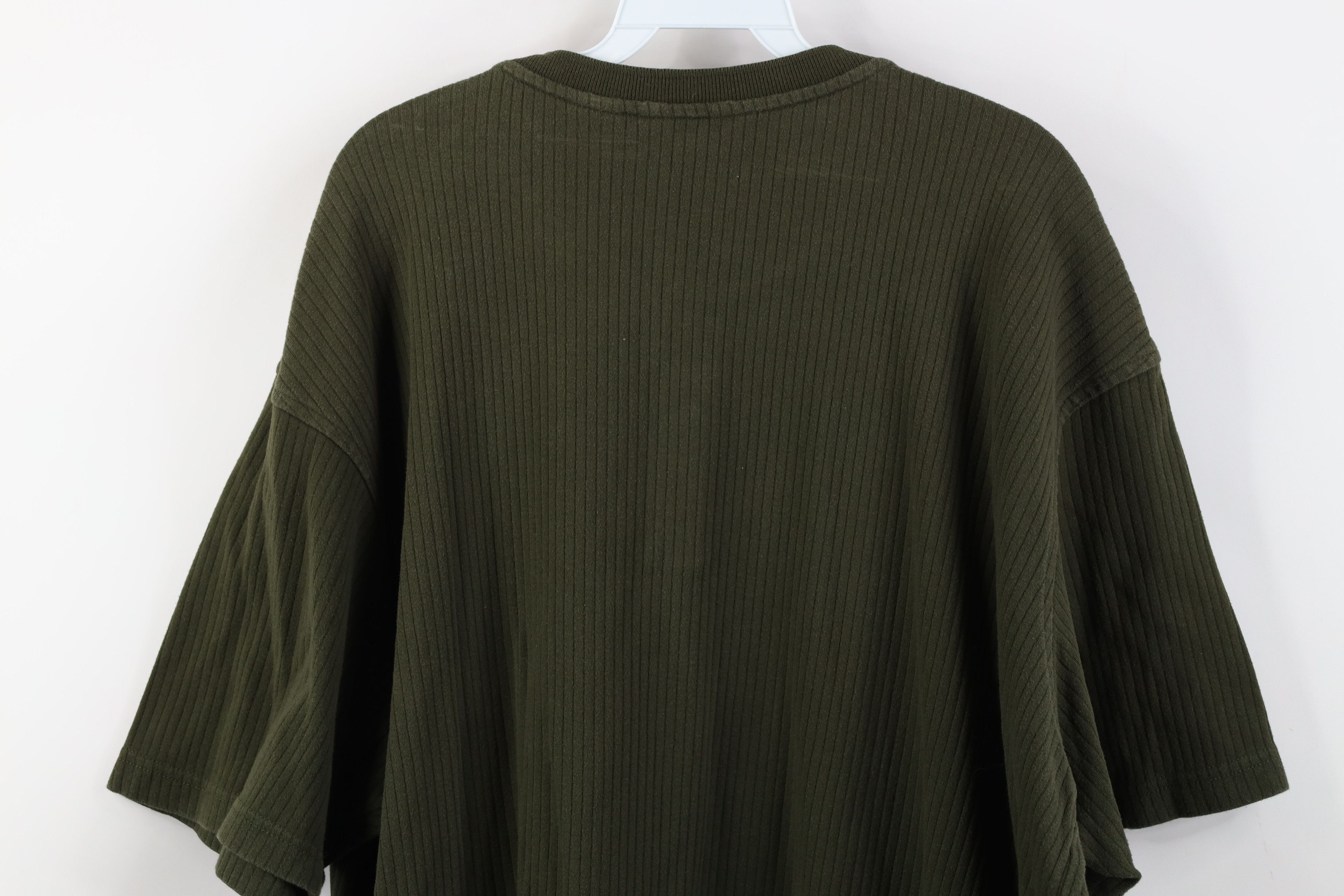 Vintage Vintage 90s Y2K Streetwear Cotton Ribbed Knit Henley T-Shirt Size US XXL / EU 58 / 5 - 13 Thumbnail