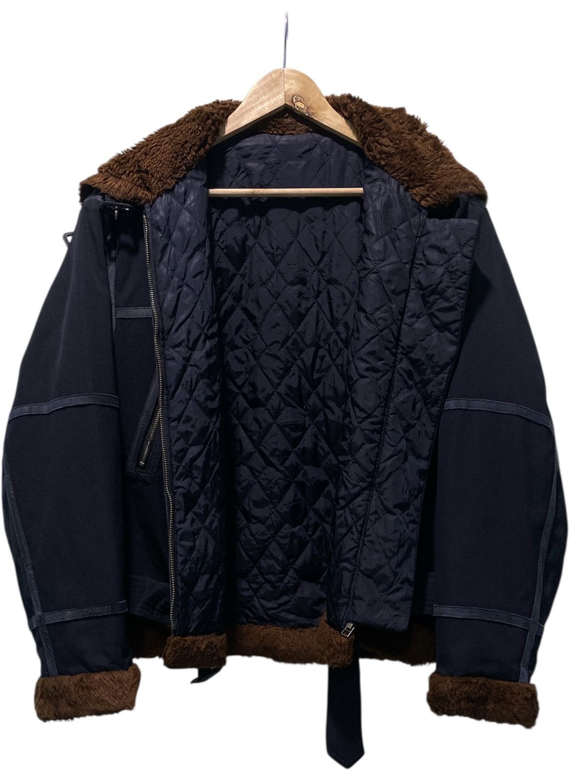 Jean Paul Gaultier Rare Jean Paul Gaultier Femme Faux Fur Aviator Flight Jacket Size L / US 10 / IT 46 - 4 Thumbnail
